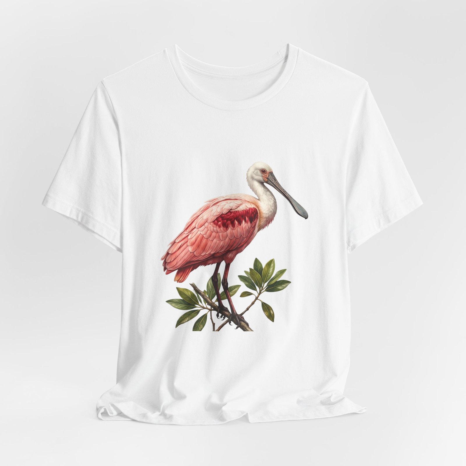 Roseate Spoonbill Bird Wildlife Coastal Wetland Nature Graphic Tee - Image 4