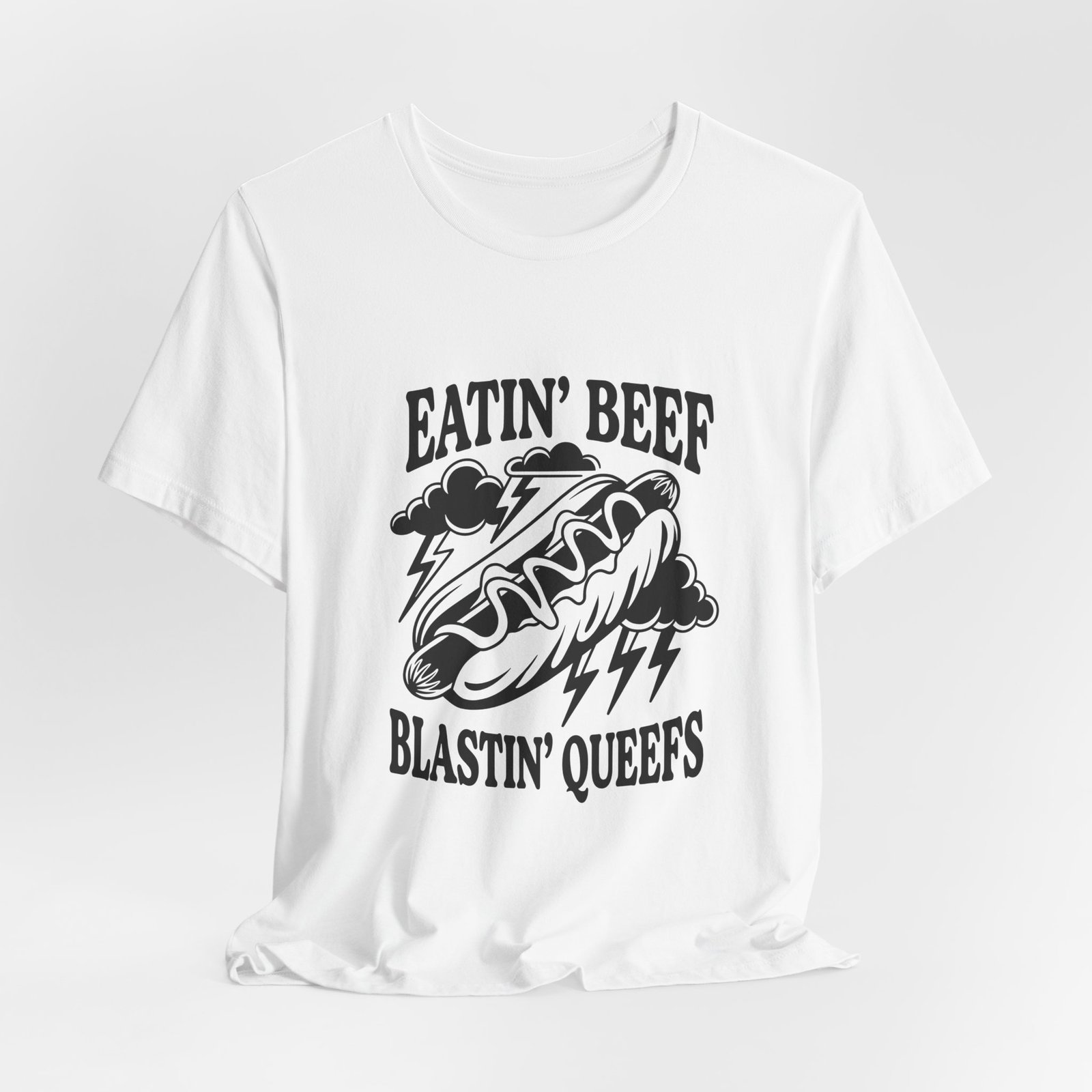 Eatin Beef Blastin Queefs Western Food Humor Tee - Image 4