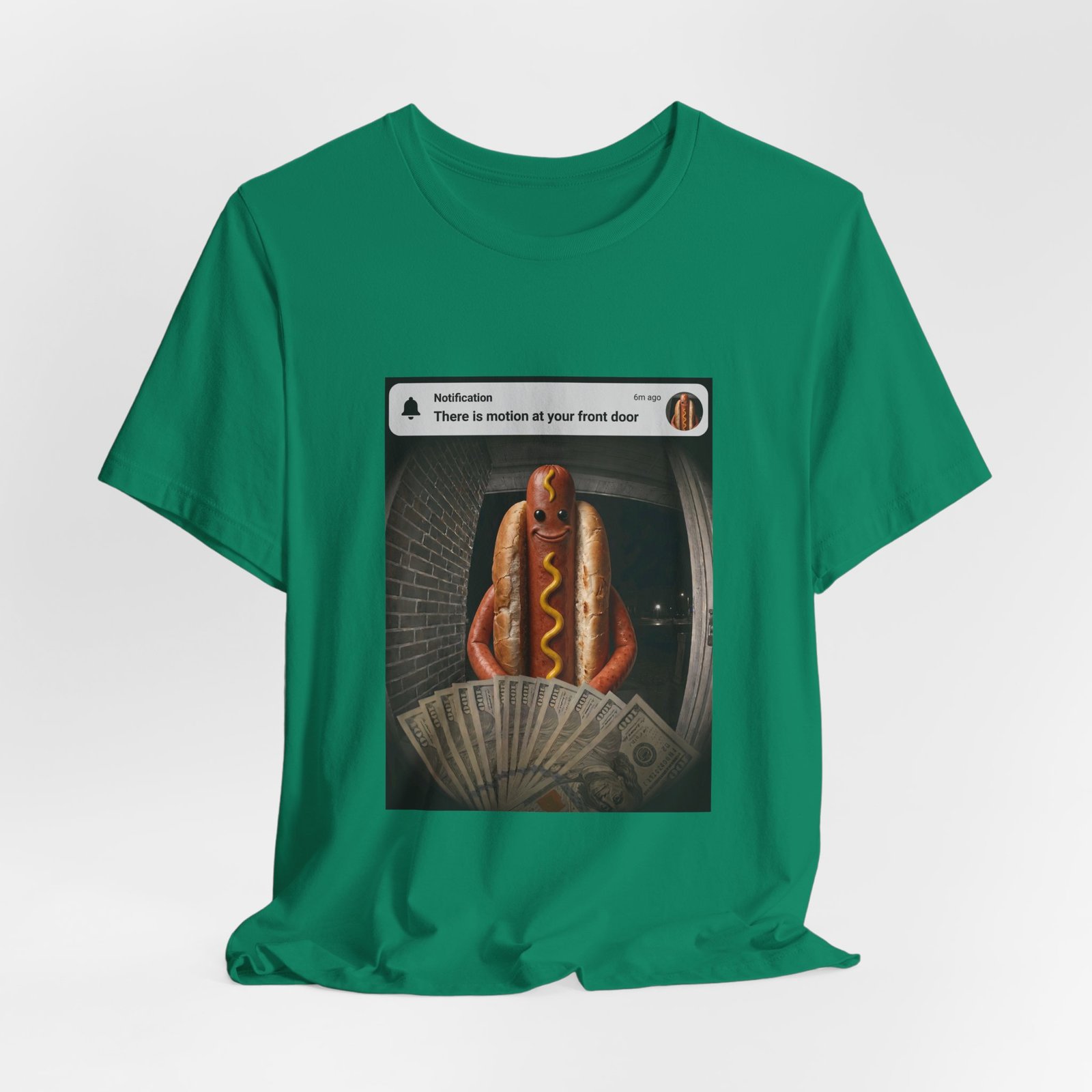 Hot Dog Front Door Motion Alert Dog Humor Tee - Image 28