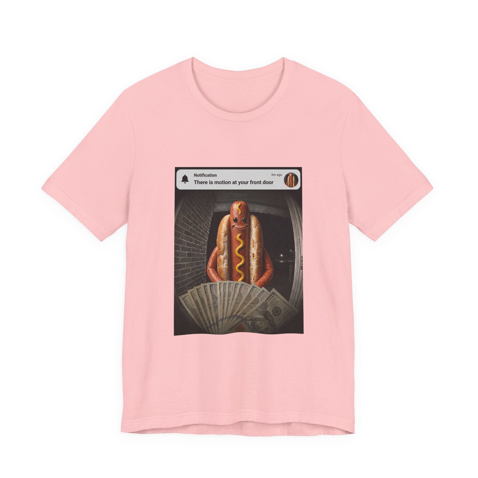 Hot Dog Front Door Motion Alert Dog Humor Tee - Image 41