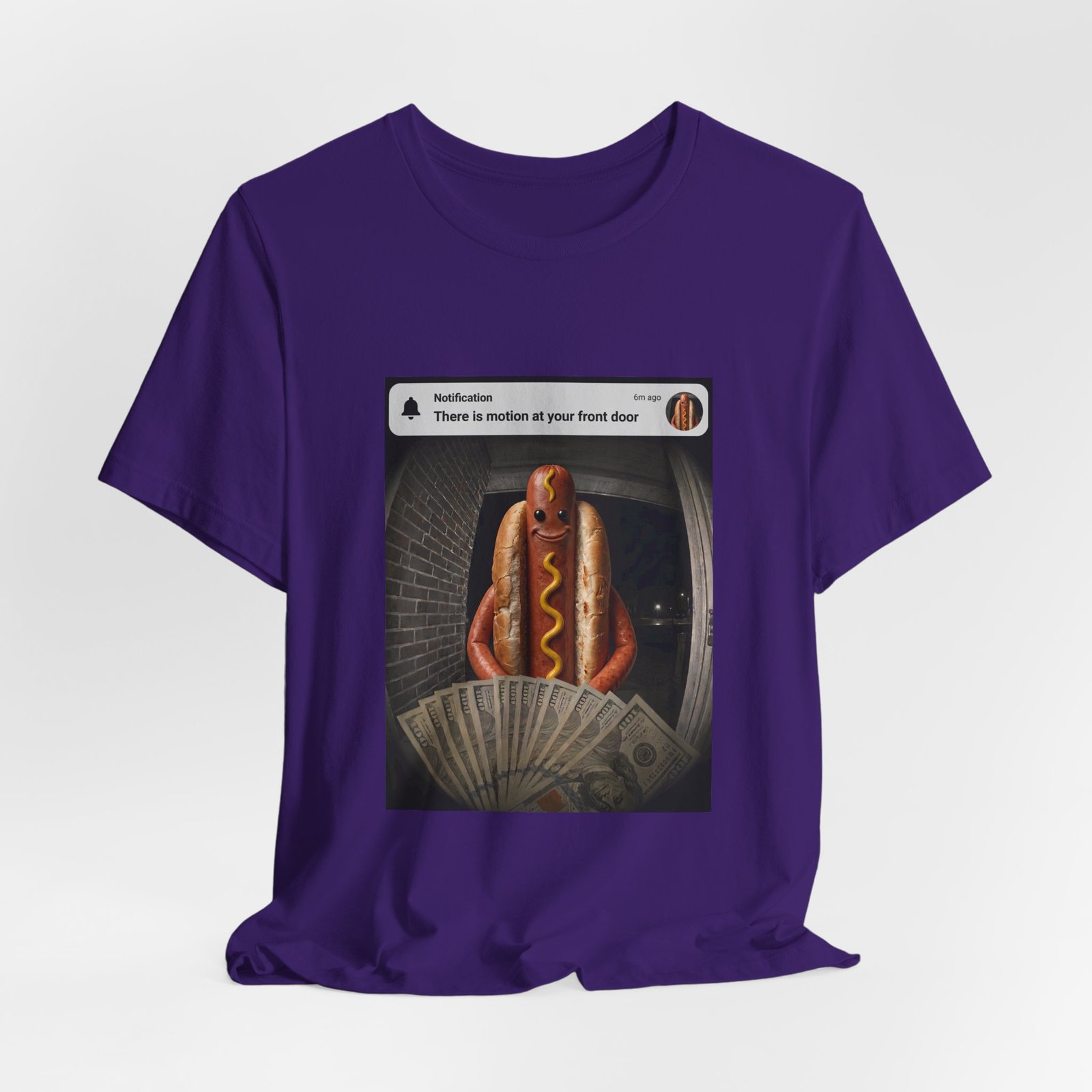Hot Dog Front Door Motion Alert Dog Humor Tee - Image 40