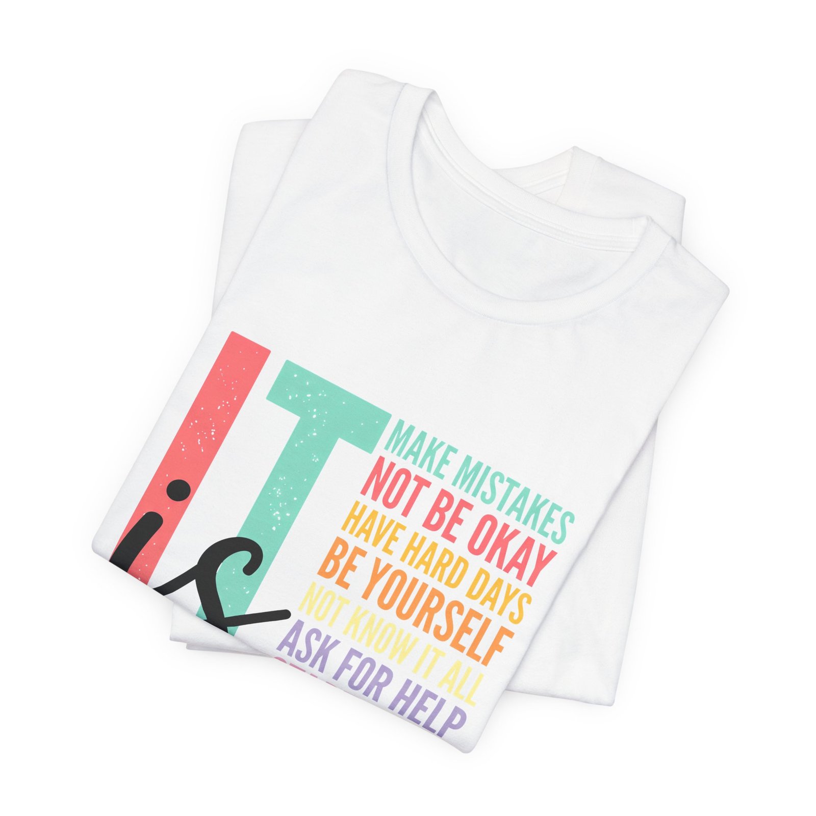 Its Okay Teacher Mental Health Affirmation Tee - Image 3
