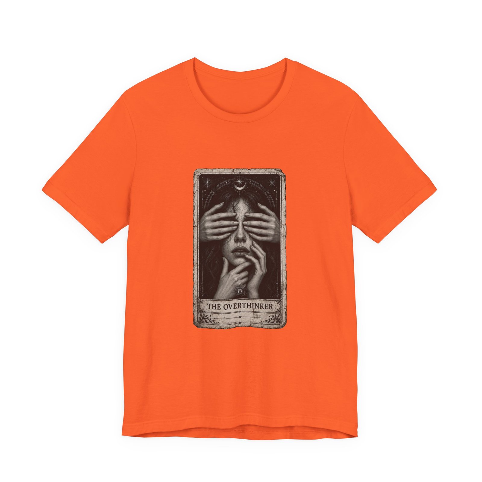 Overthinker Tarot Anxiety Mystic Card Graphic Tee - Image 5