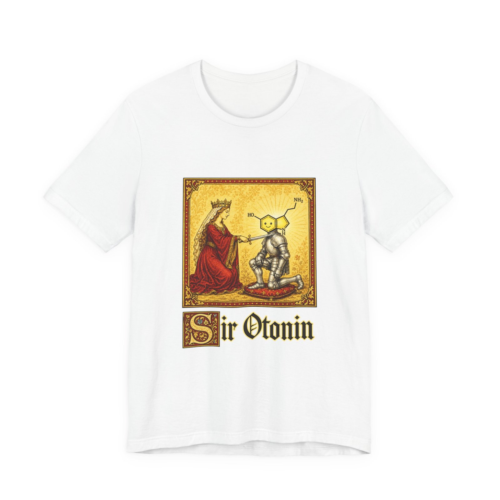Sir Otonin Serotonin Knight Medieval Pun Graphic Top