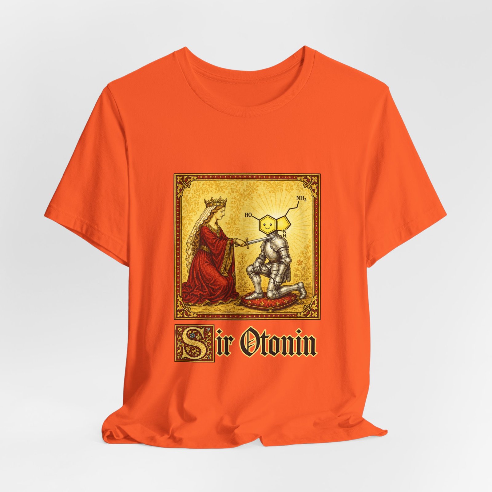 Sir Otonin Serotonin Knight Medieval Pun Graphic Top - Image 8