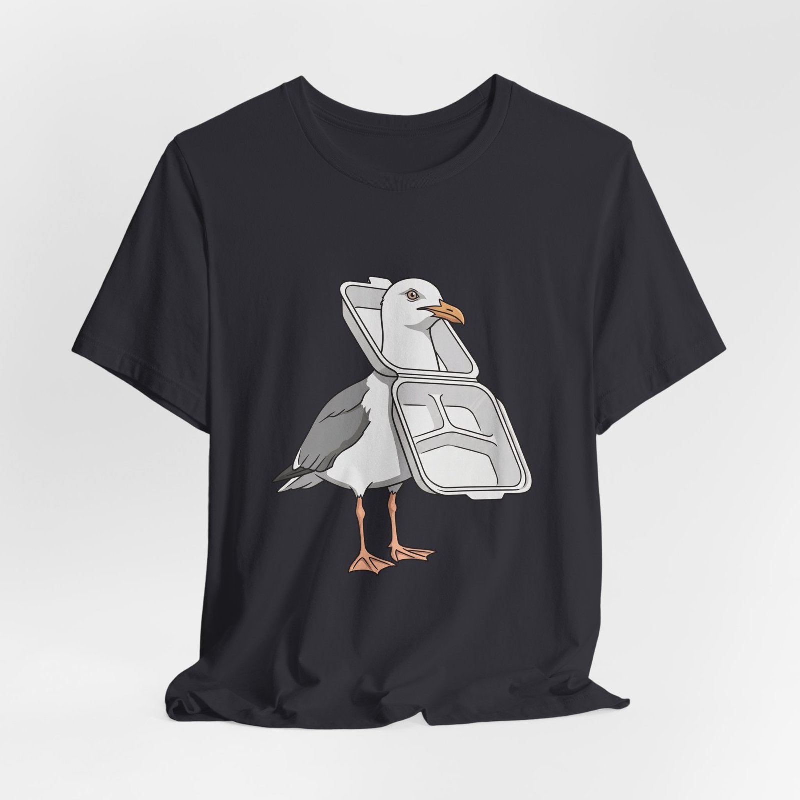Funny Seagull Ocean Litter Graphic Tee - Image 12