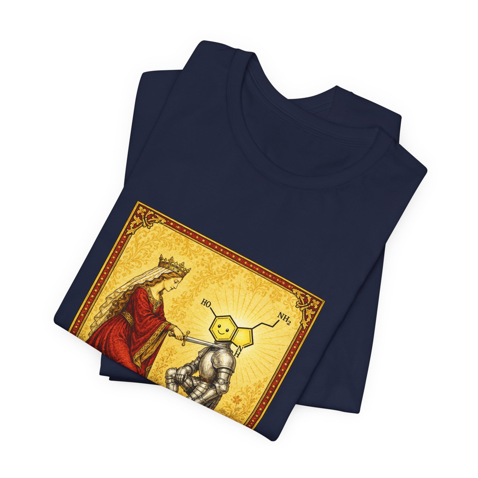 Sir Otonin Serotonin Knight Medieval Pun Graphic Top - Image 35