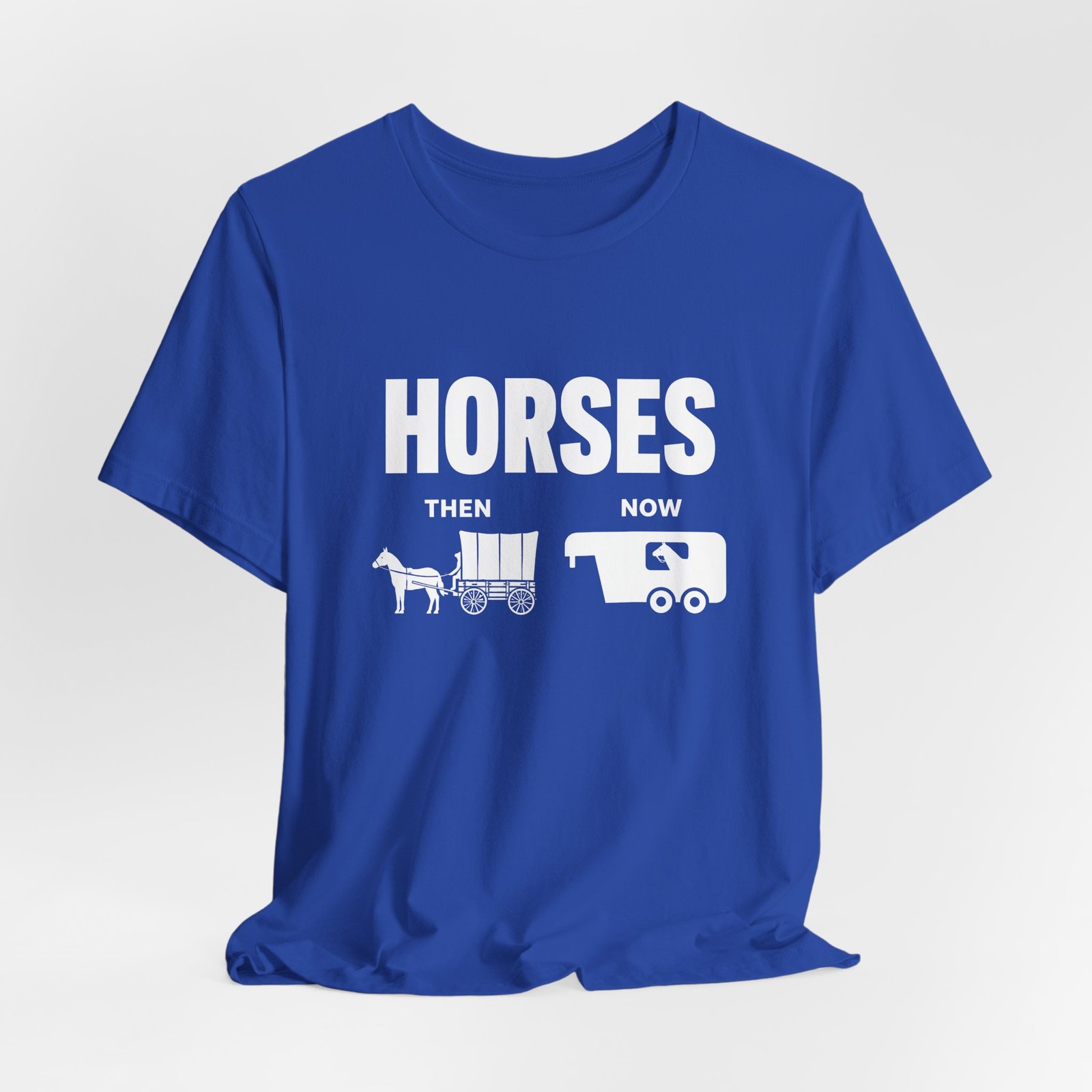 Horses Then and Now Funny Equestrian Graphic Tee - Image 20
