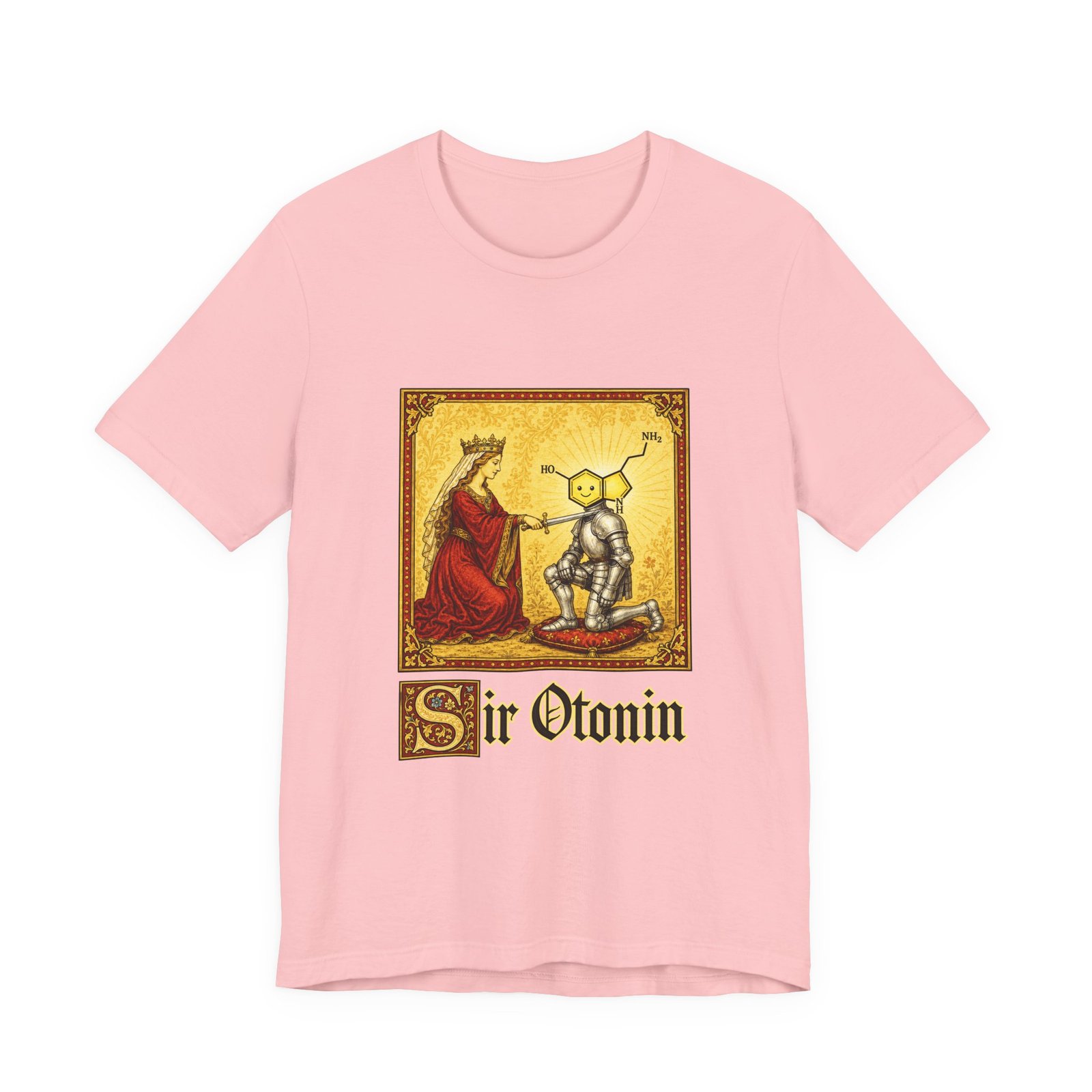Sir Otonin Serotonin Knight Medieval Pun Graphic Top - Image 41