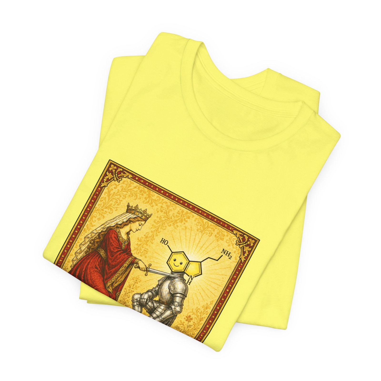 Sir Otonin Serotonin Knight Medieval Pun Graphic Top - Image 19