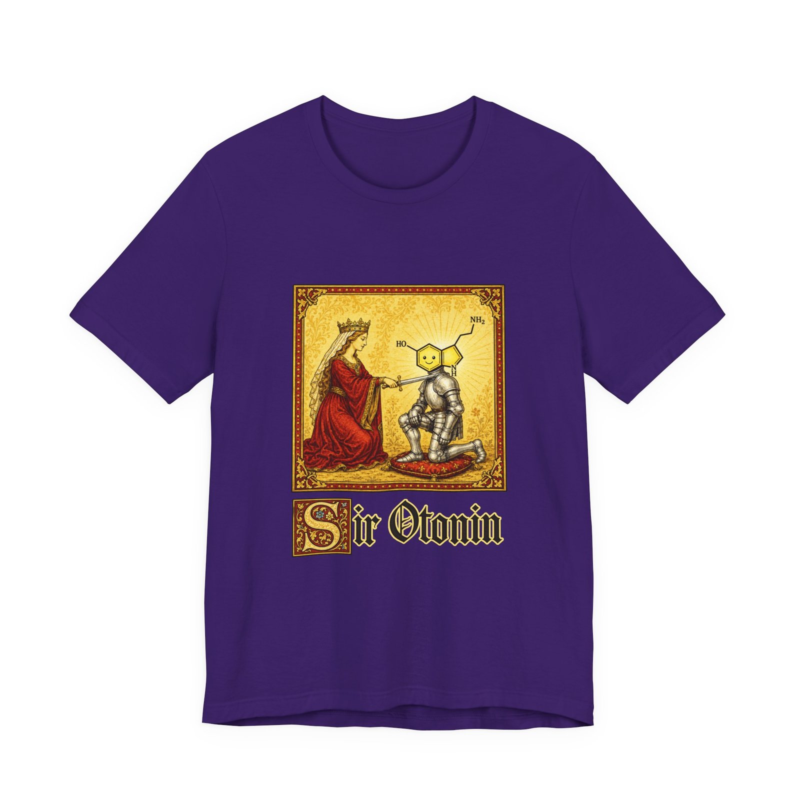 Sir Otonin Serotonin Knight Medieval Pun Graphic Top - Image 37