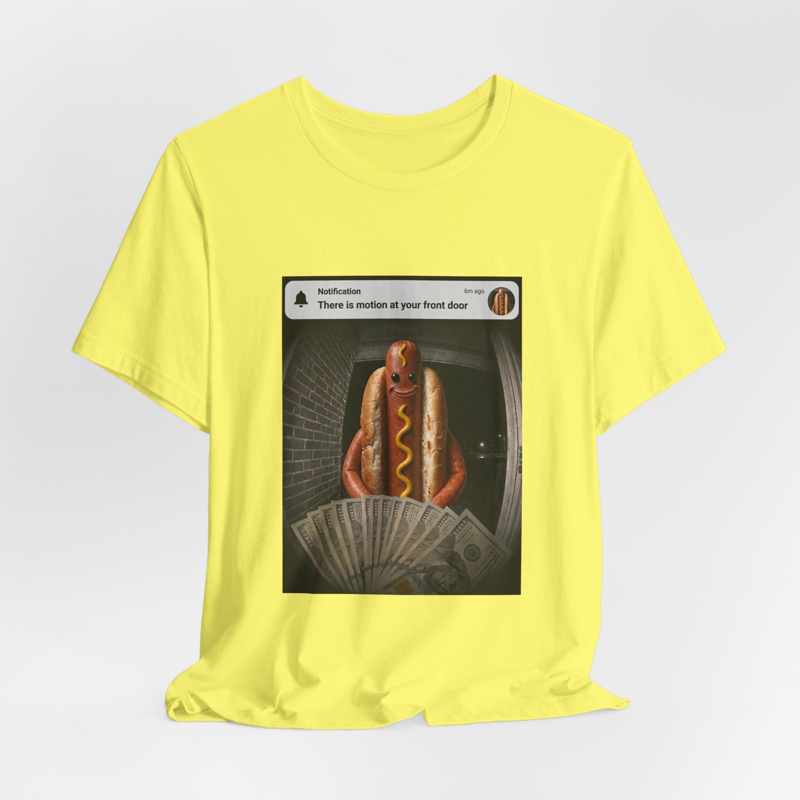 Hot Dog Front Door Motion Alert Dog Humor Tee - Image 20