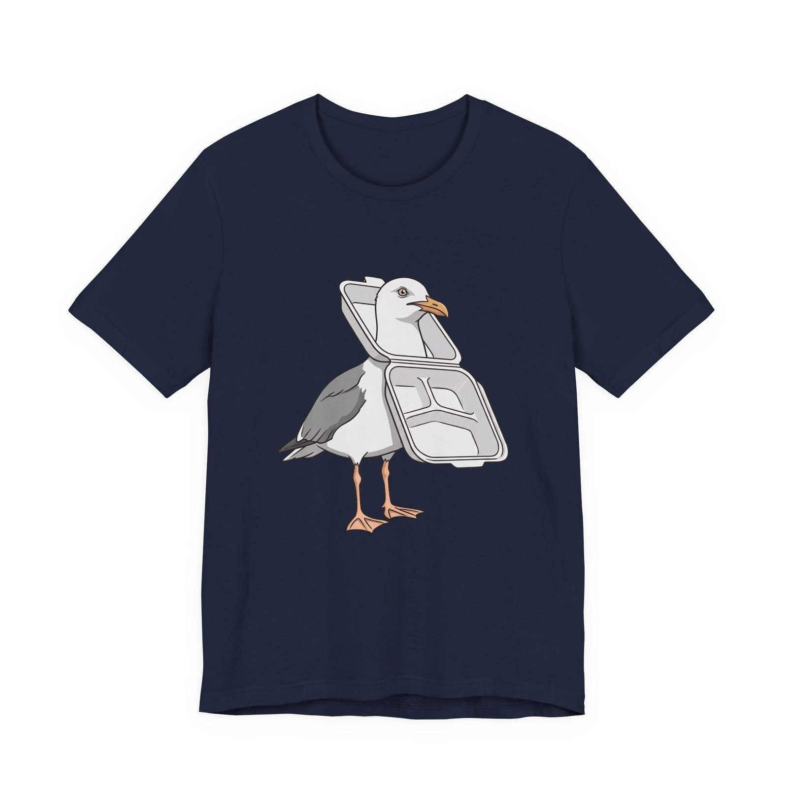 Funny Seagull Ocean Litter Graphic Tee - Image 21