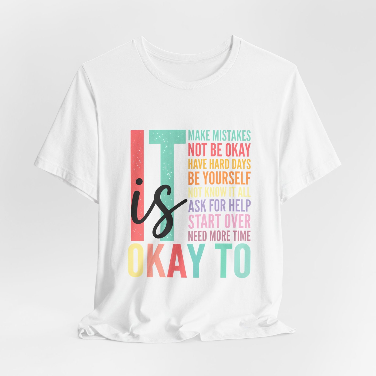 Its Okay Teacher Mental Health Affirmation Tee - Image 4