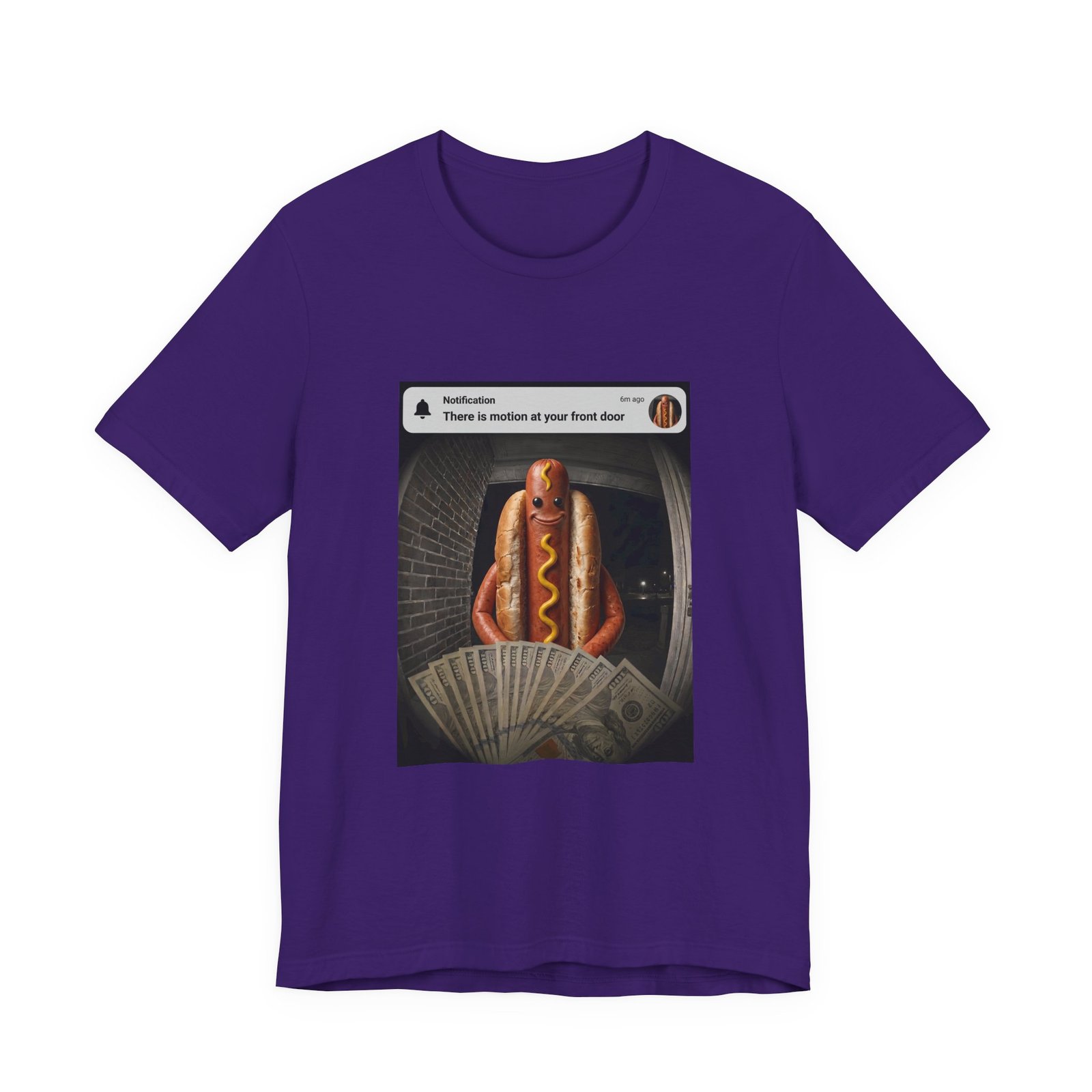 Hot Dog Front Door Motion Alert Dog Humor Tee - Image 37