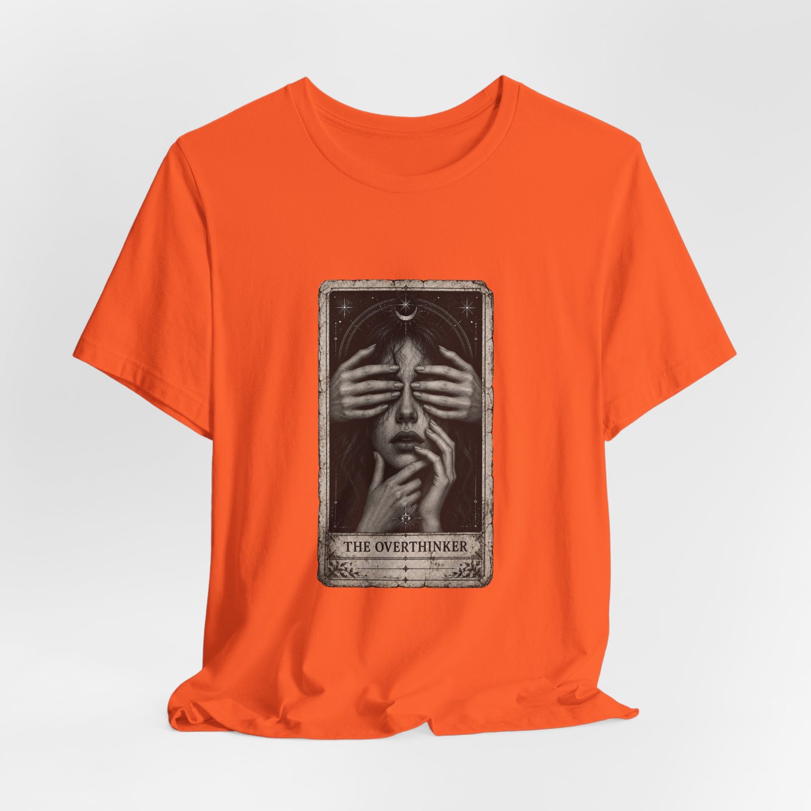 Overthinker Tarot Anxiety Mystic Card Graphic Tee - Image 8