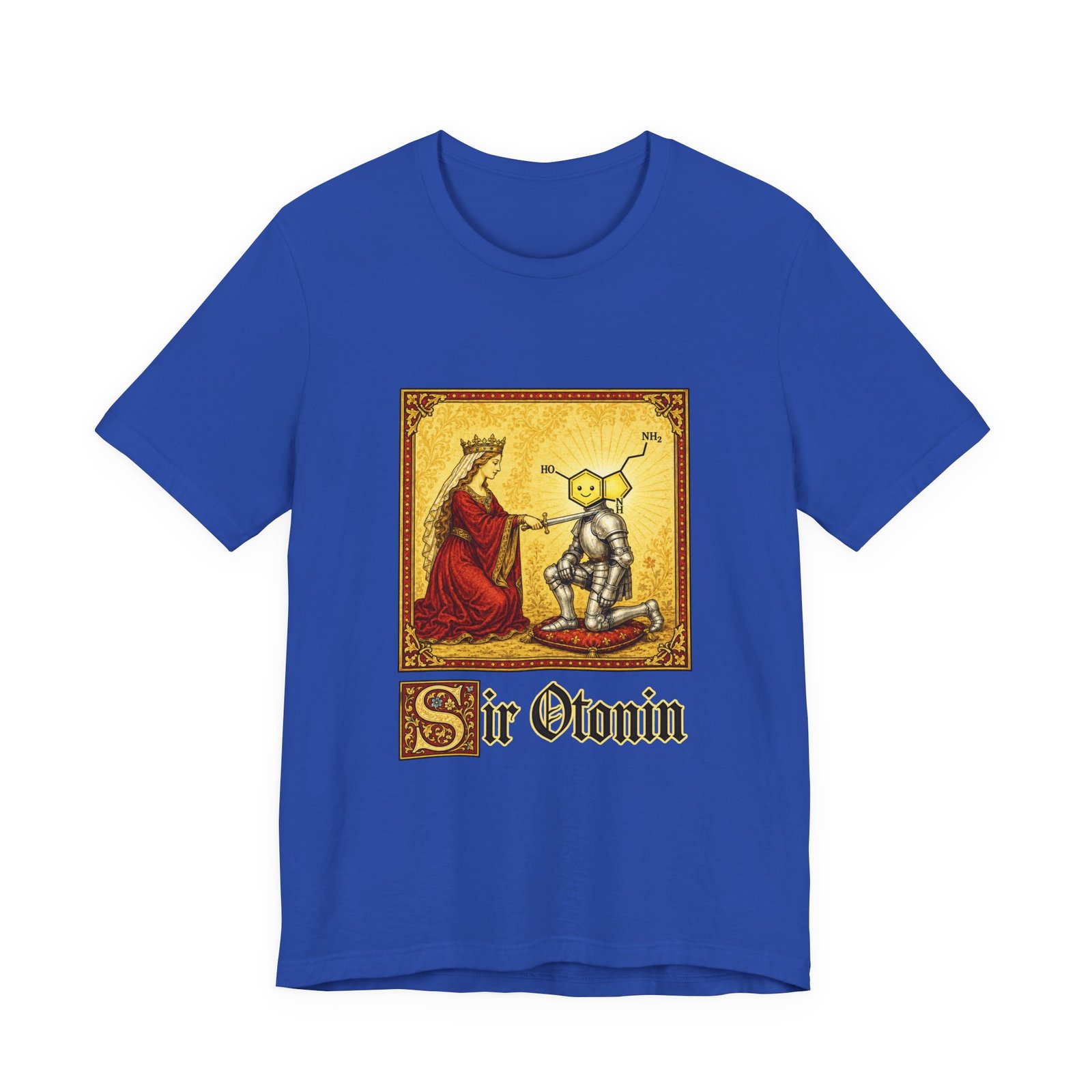 Sir Otonin Serotonin Knight Medieval Pun Graphic Top - Image 29
