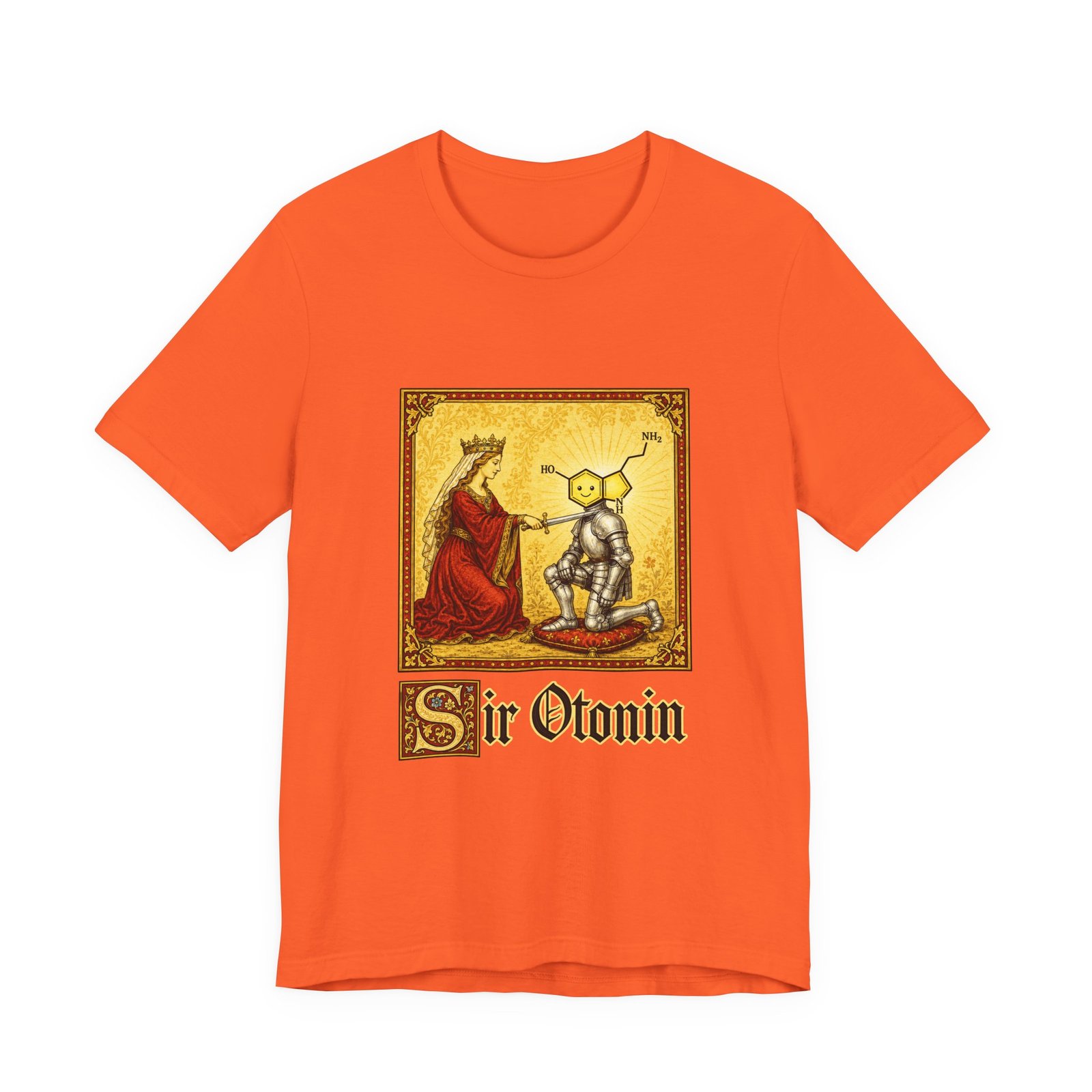 Sir Otonin Serotonin Knight Medieval Pun Graphic Top - Image 5