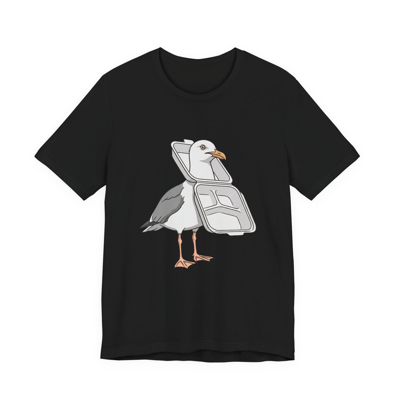 Funny Seagull Ocean Litter Graphic Tee - Image 5