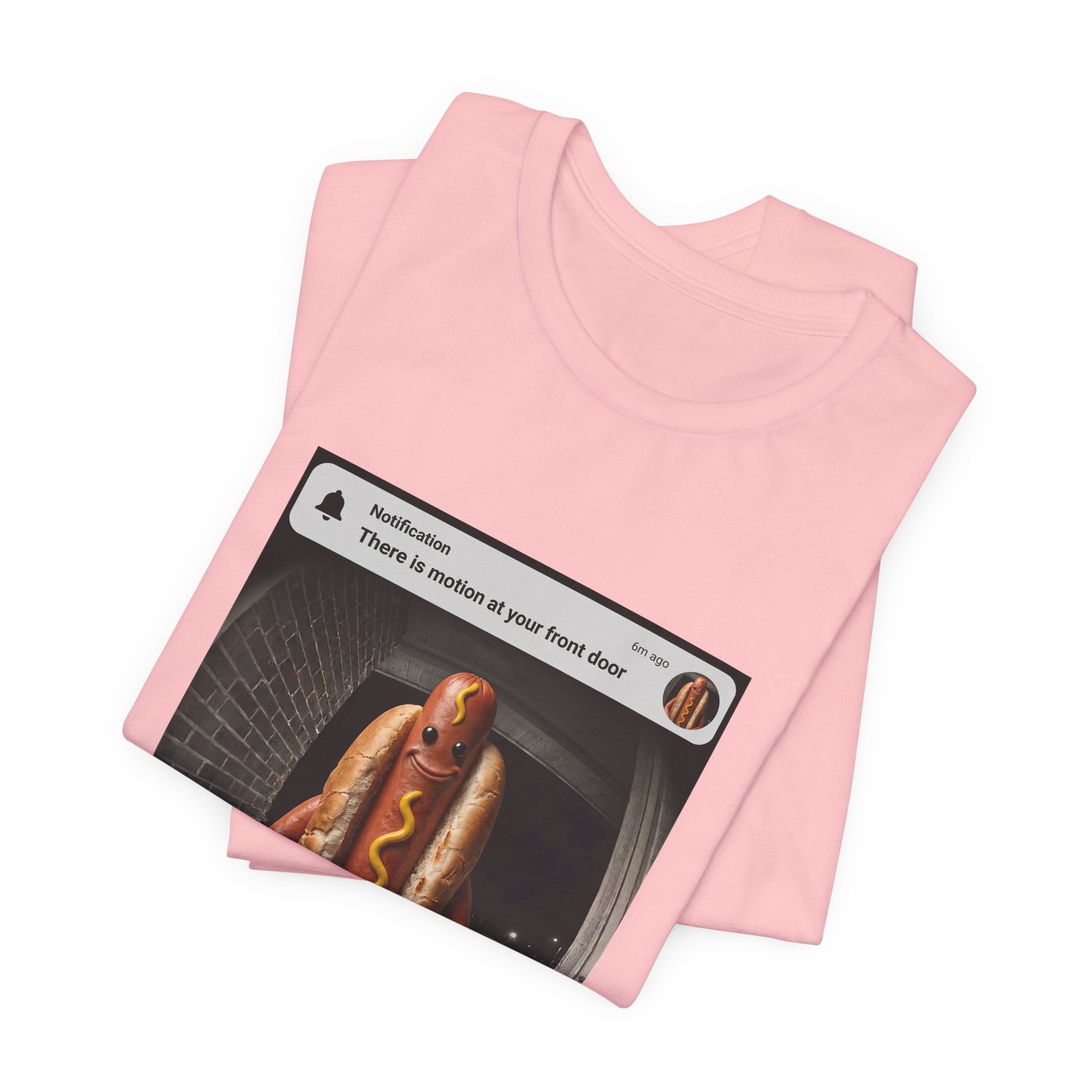 Hot Dog Front Door Motion Alert Dog Humor Tee - Image 43