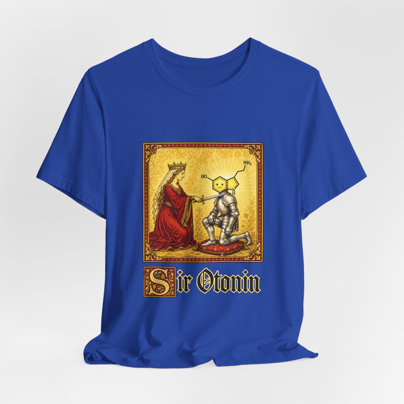 Sir Otonin Serotonin Knight Medieval Pun Graphic Top - Image 32