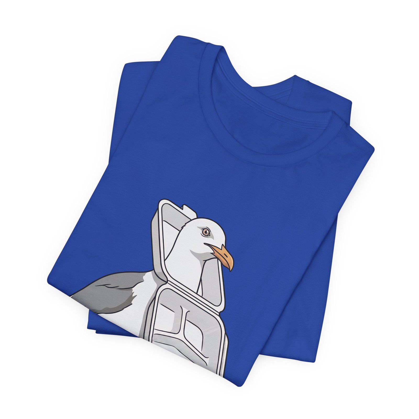 Funny Seagull Ocean Litter Graphic Tee - Image 19