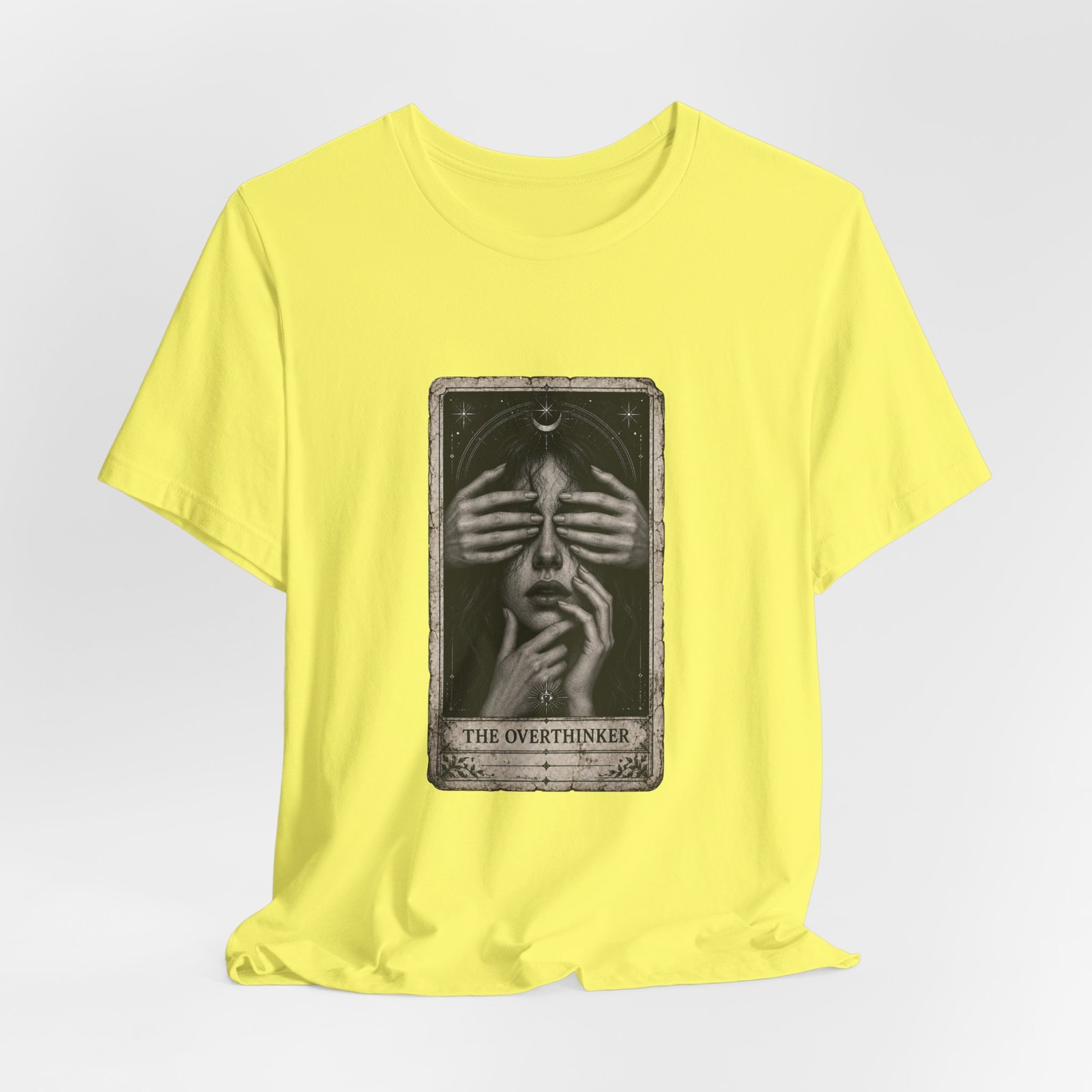 Overthinker Tarot Anxiety Mystic Card Graphic Tee - Image 20