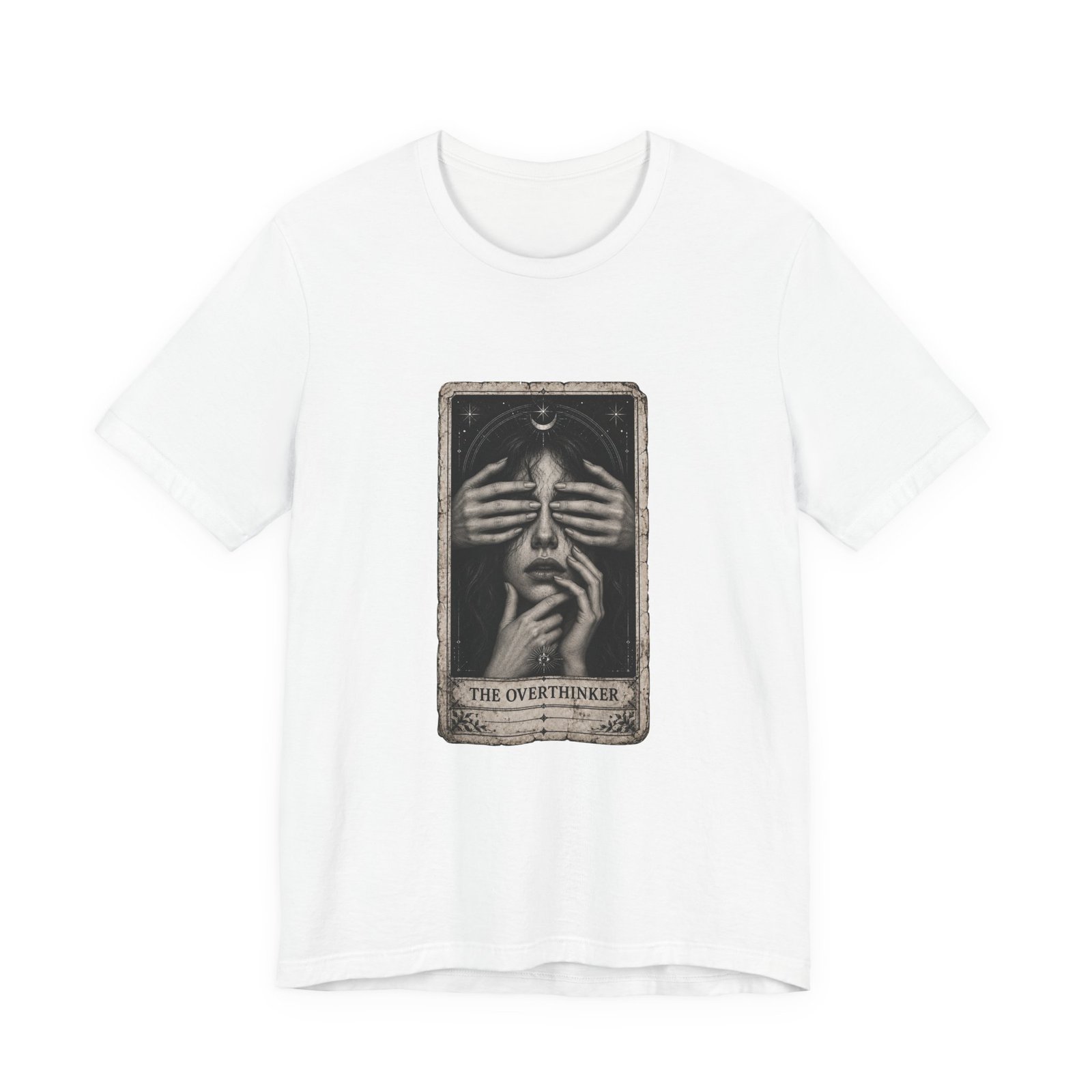 Overthinker Tarot Anxiety Mystic Card Graphic Tee
