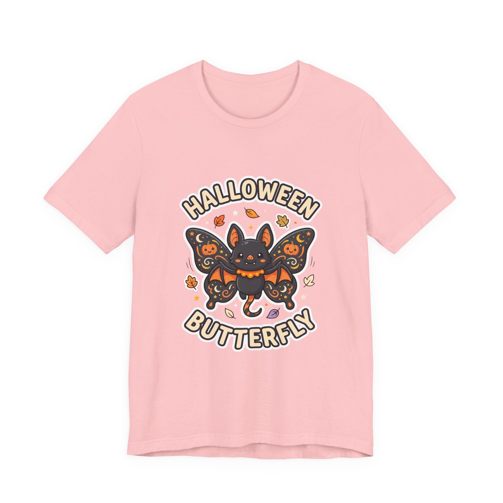 Cute Spooky Halloween Butterfly Bat Graphic Tee - Image 41