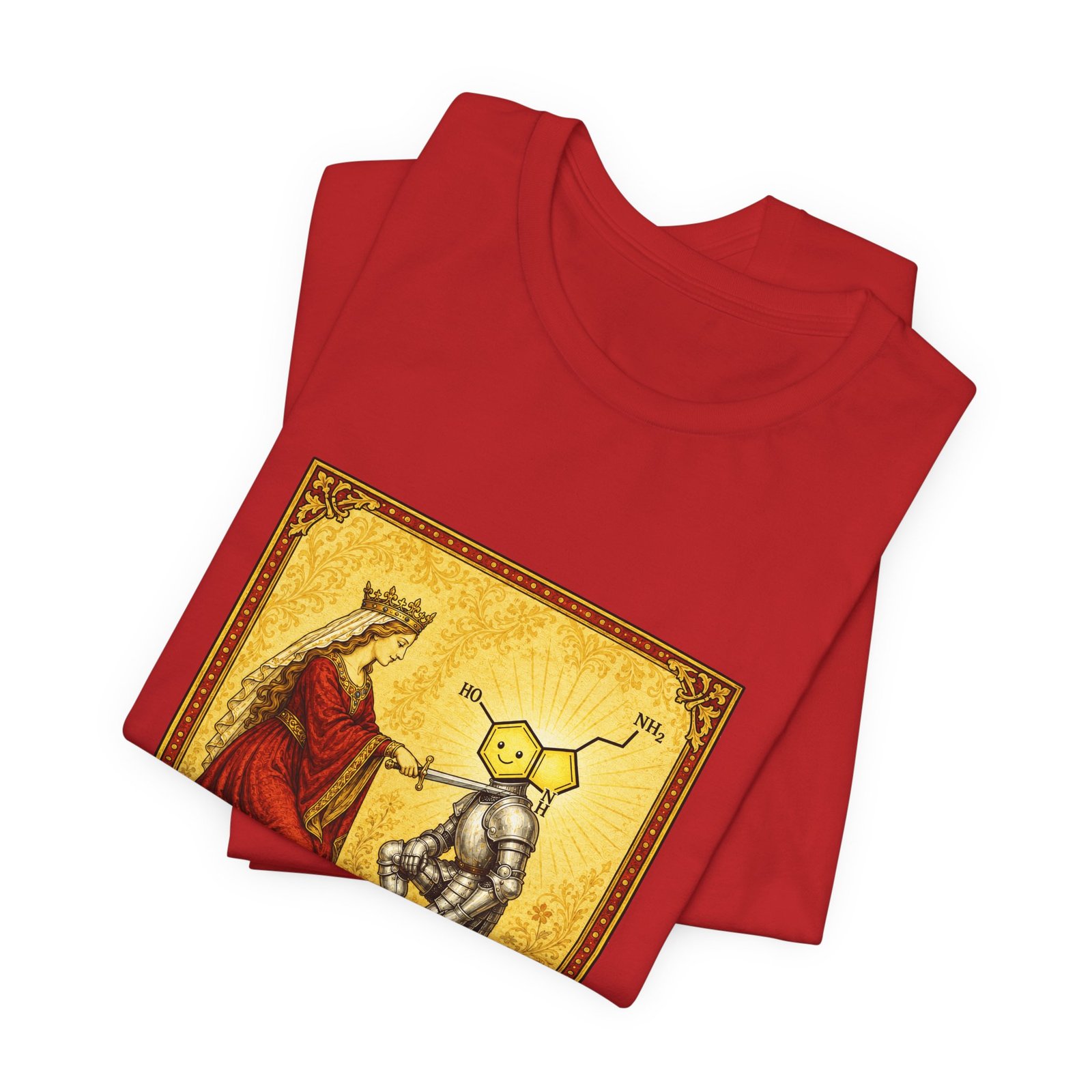 Sir Otonin Serotonin Knight Medieval Pun Graphic Top - Image 47