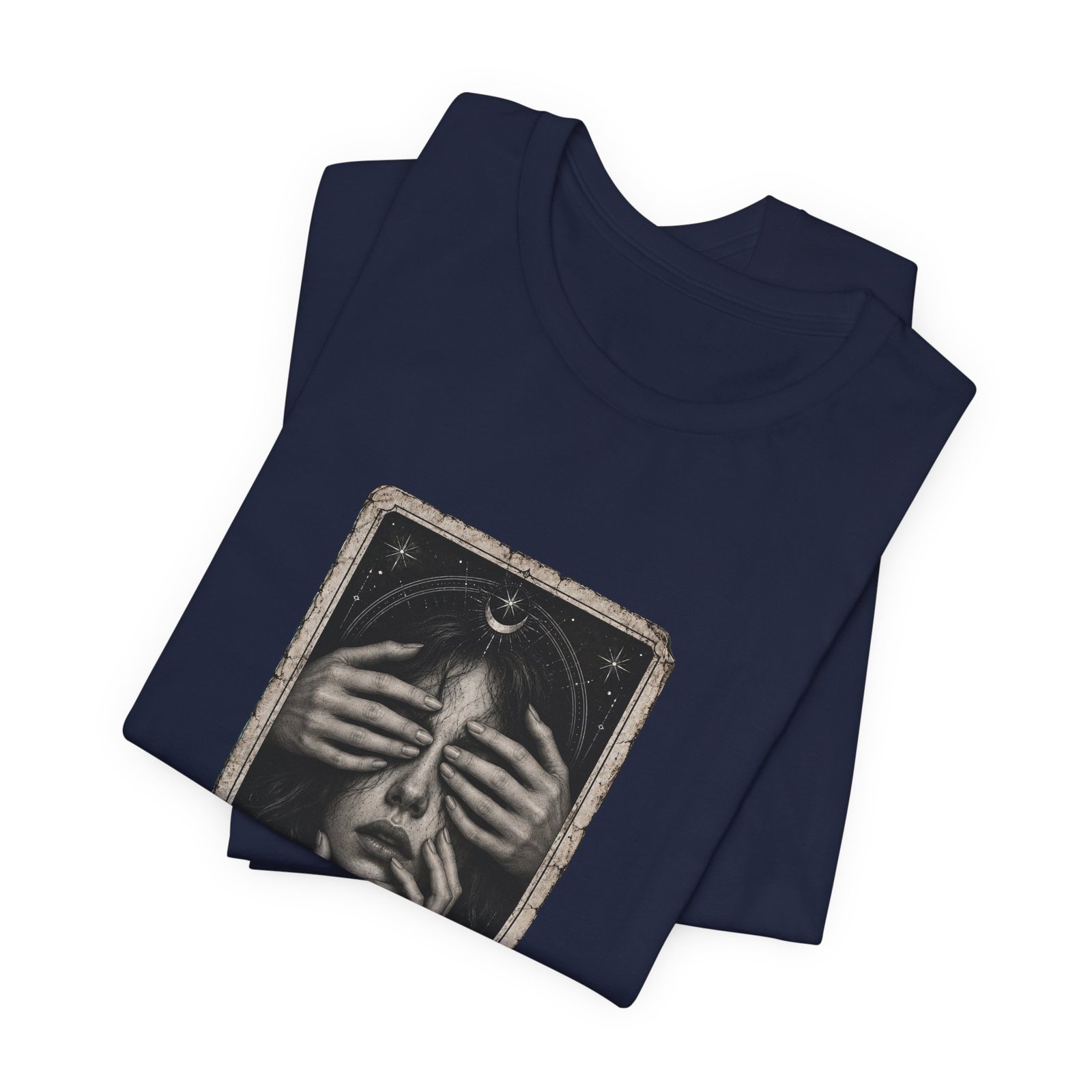 Overthinker Tarot Anxiety Mystic Card Graphic Tee - Image 35