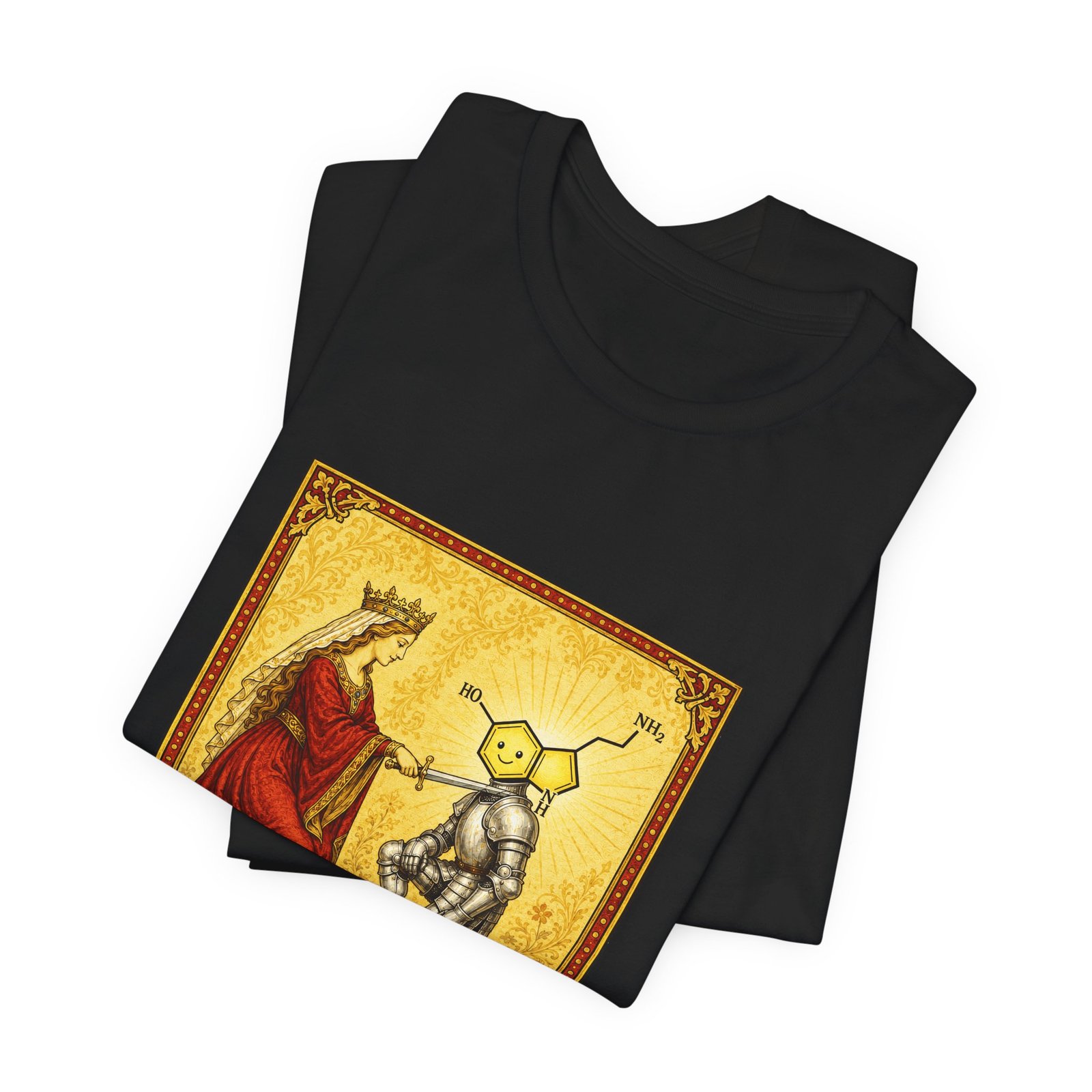 Sir Otonin Serotonin Knight Medieval Pun Graphic Top - Image 15