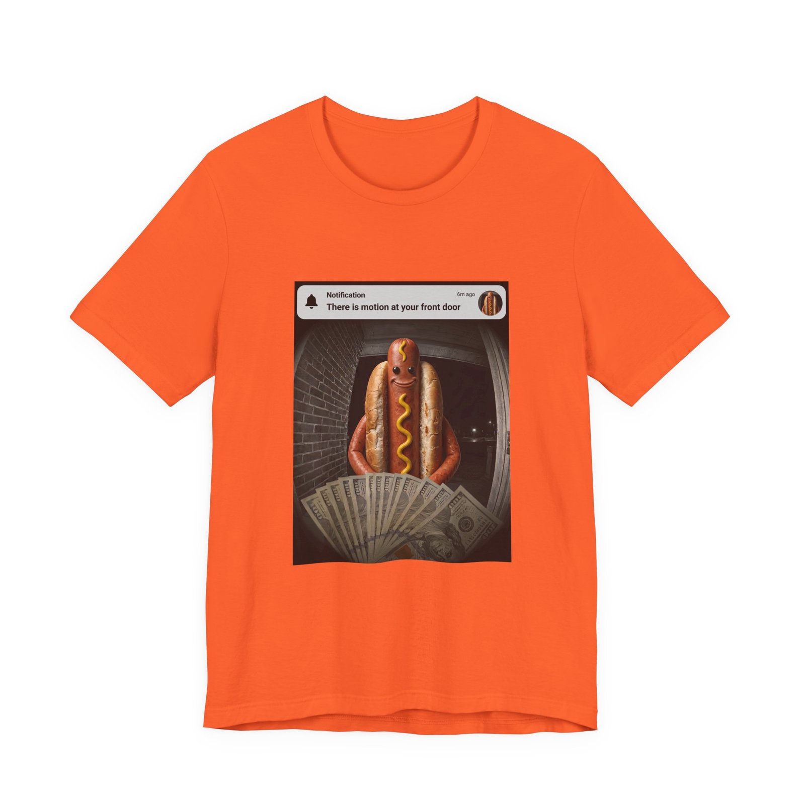 Hot Dog Front Door Motion Alert Dog Humor Tee - Image 5