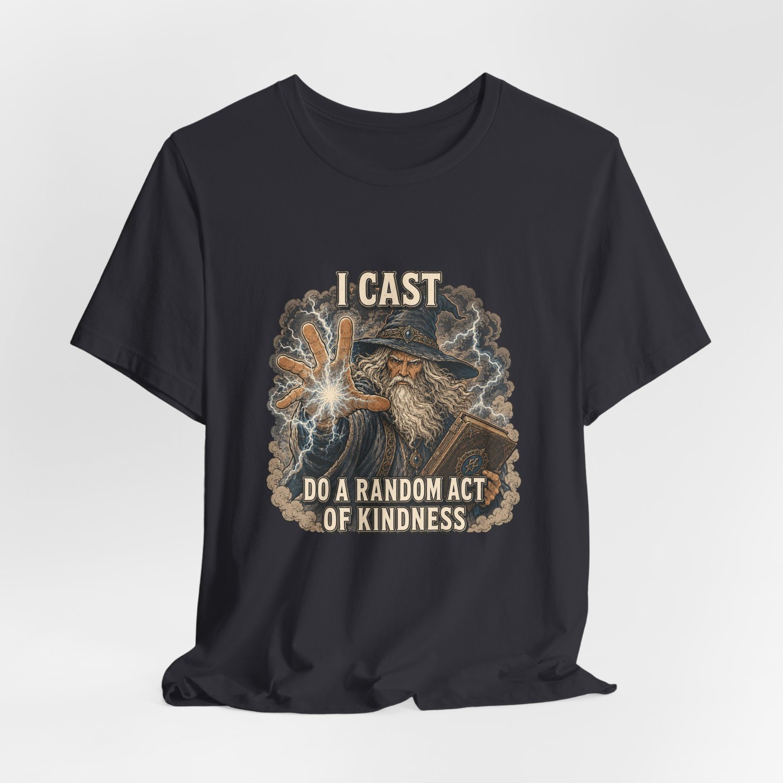 I Cast Random Act Of Kindness Wizard Magic Spell Tee - Image 24
