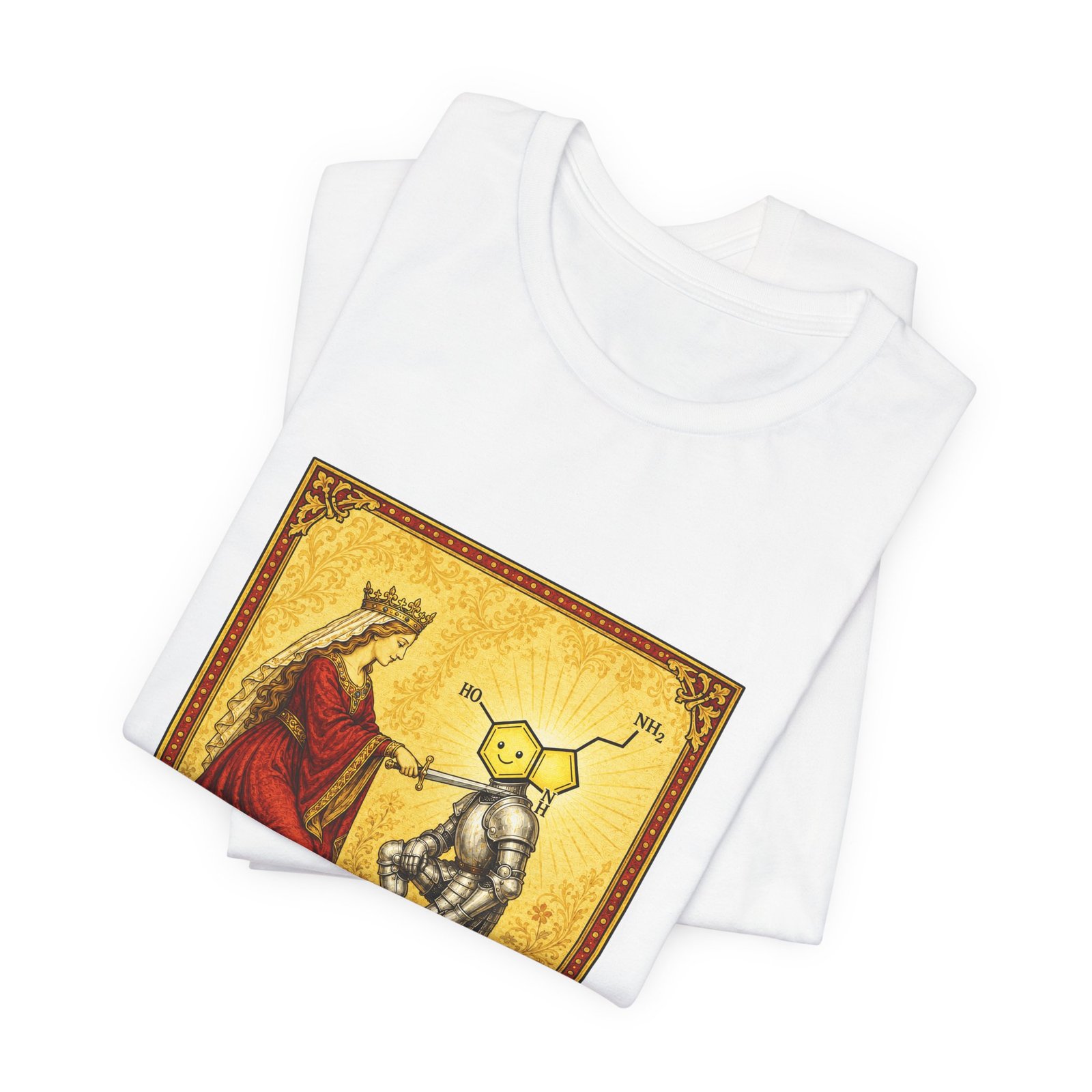 Sir Otonin Serotonin Knight Medieval Pun Graphic Top - Image 3