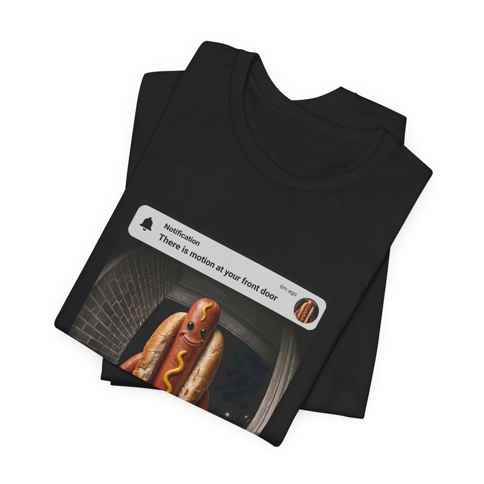 Hot Dog Front Door Motion Alert Dog Humor Tee - Image 15