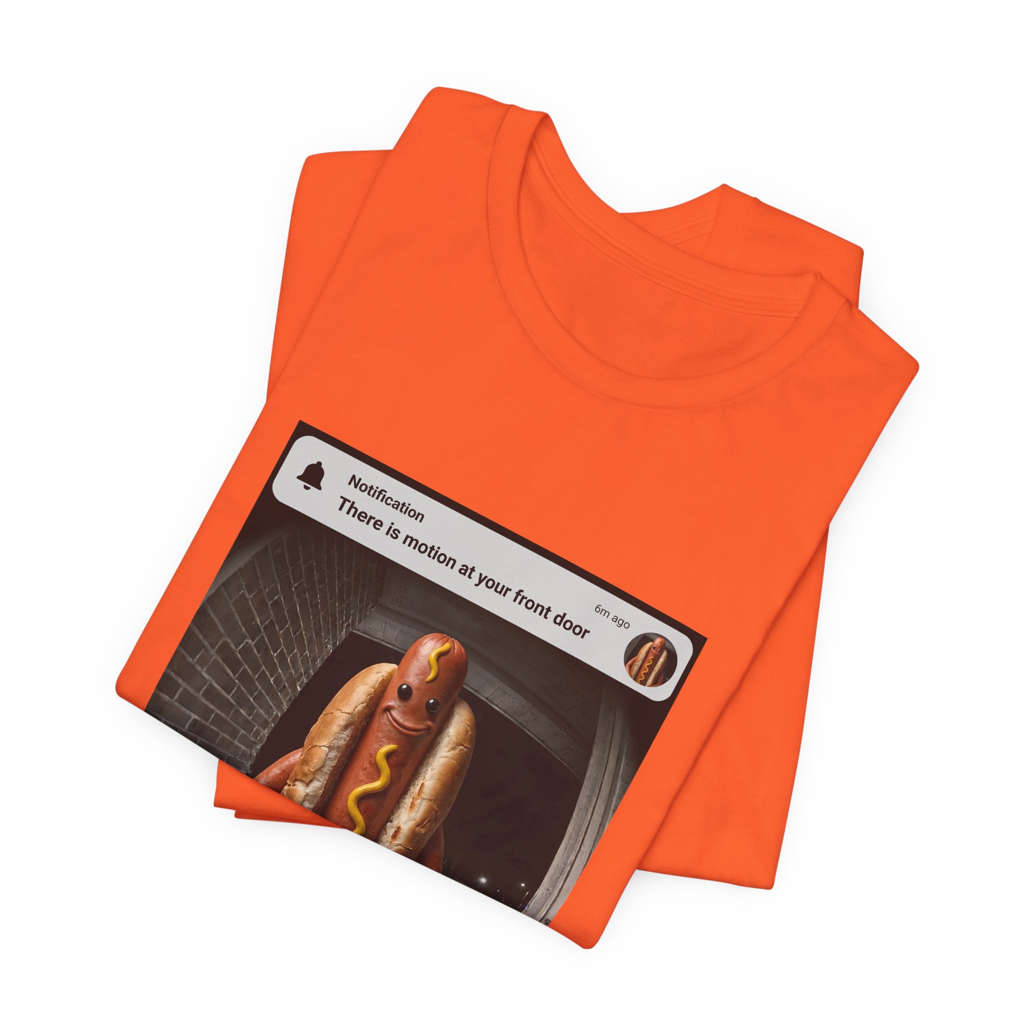 Hot Dog Front Door Motion Alert Dog Humor Tee - Image 7