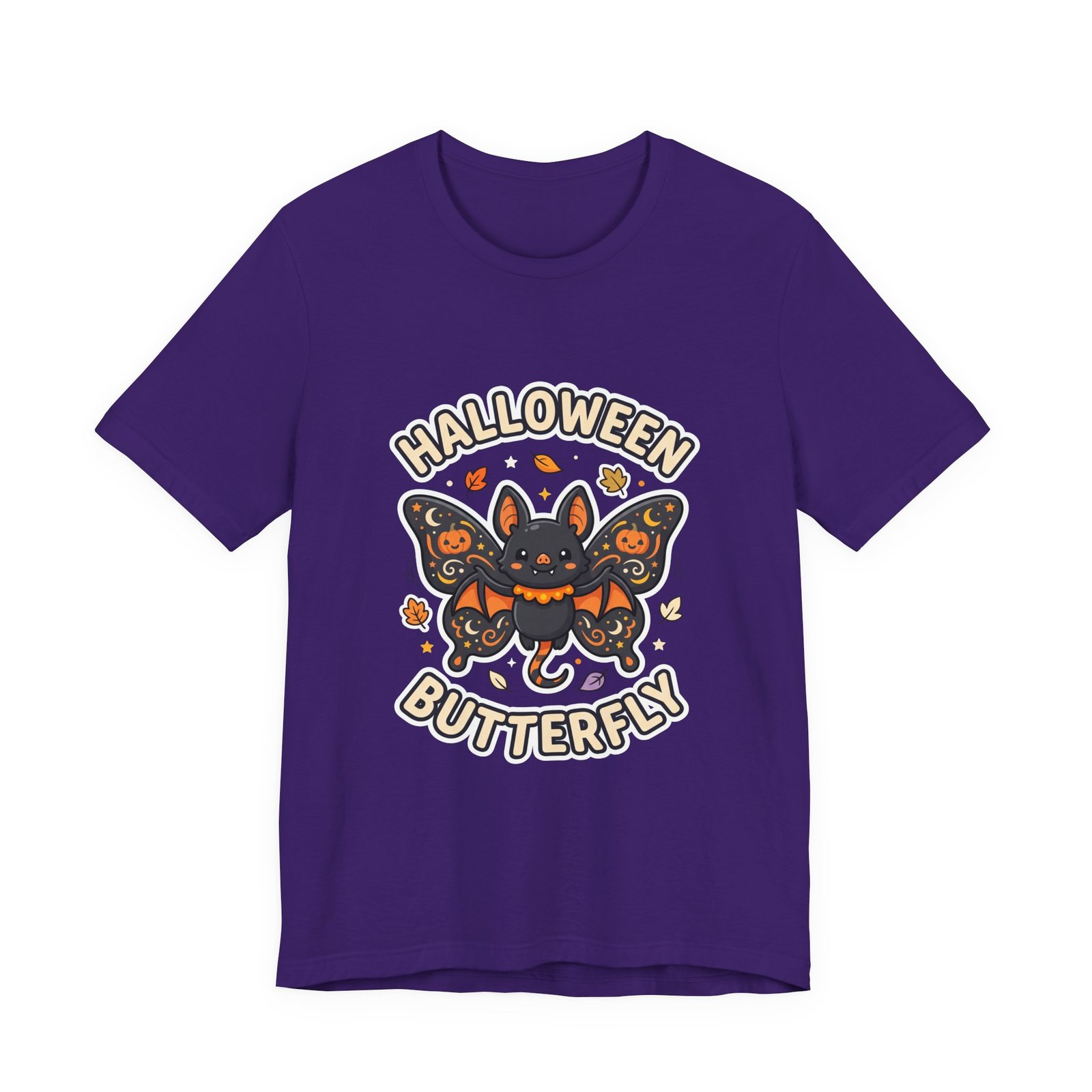 Cute Spooky Halloween Butterfly Bat Graphic Tee - Image 37