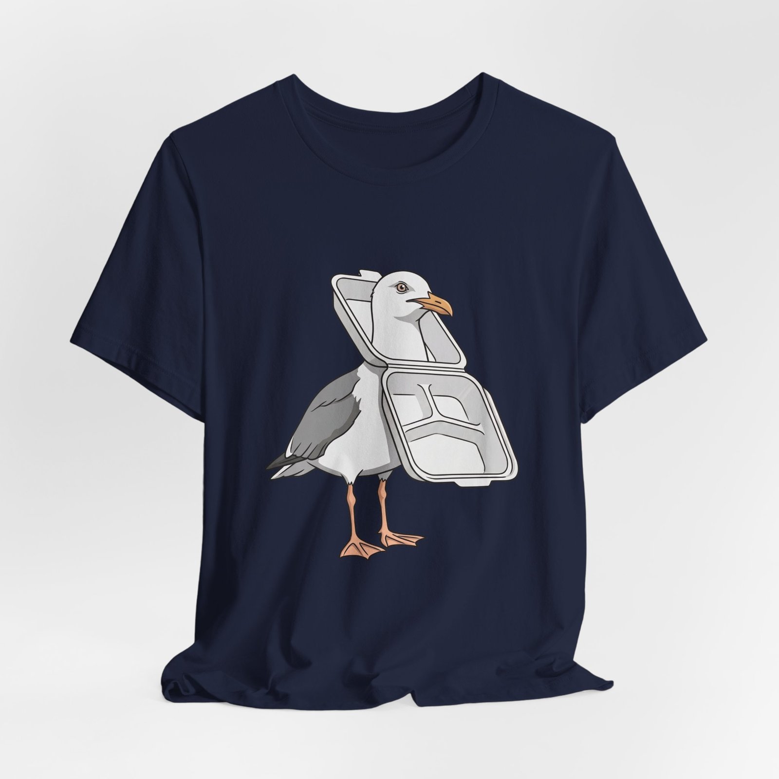 Funny Seagull Ocean Litter Graphic Tee - Image 24