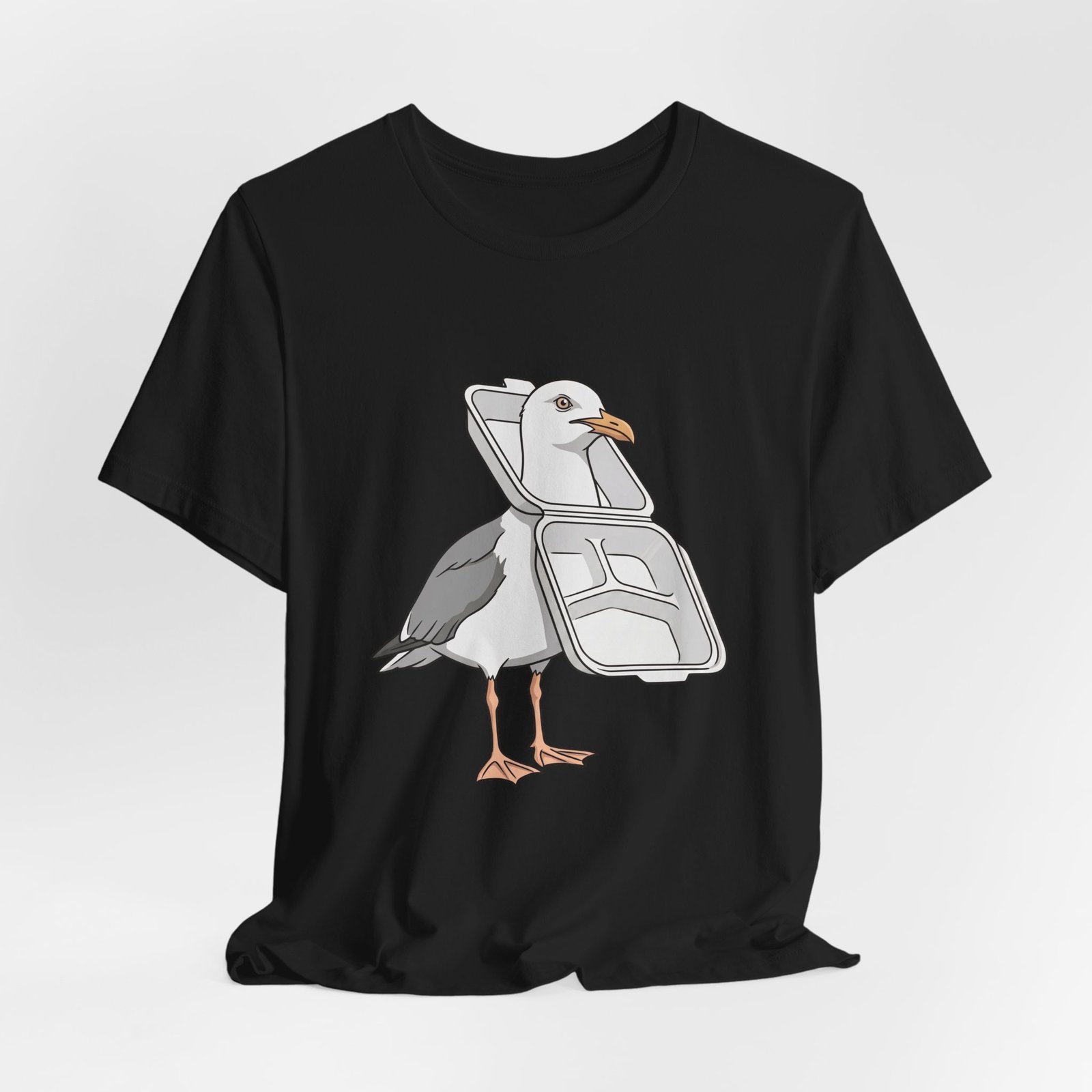 Funny Seagull Ocean Litter Graphic Tee - Image 8