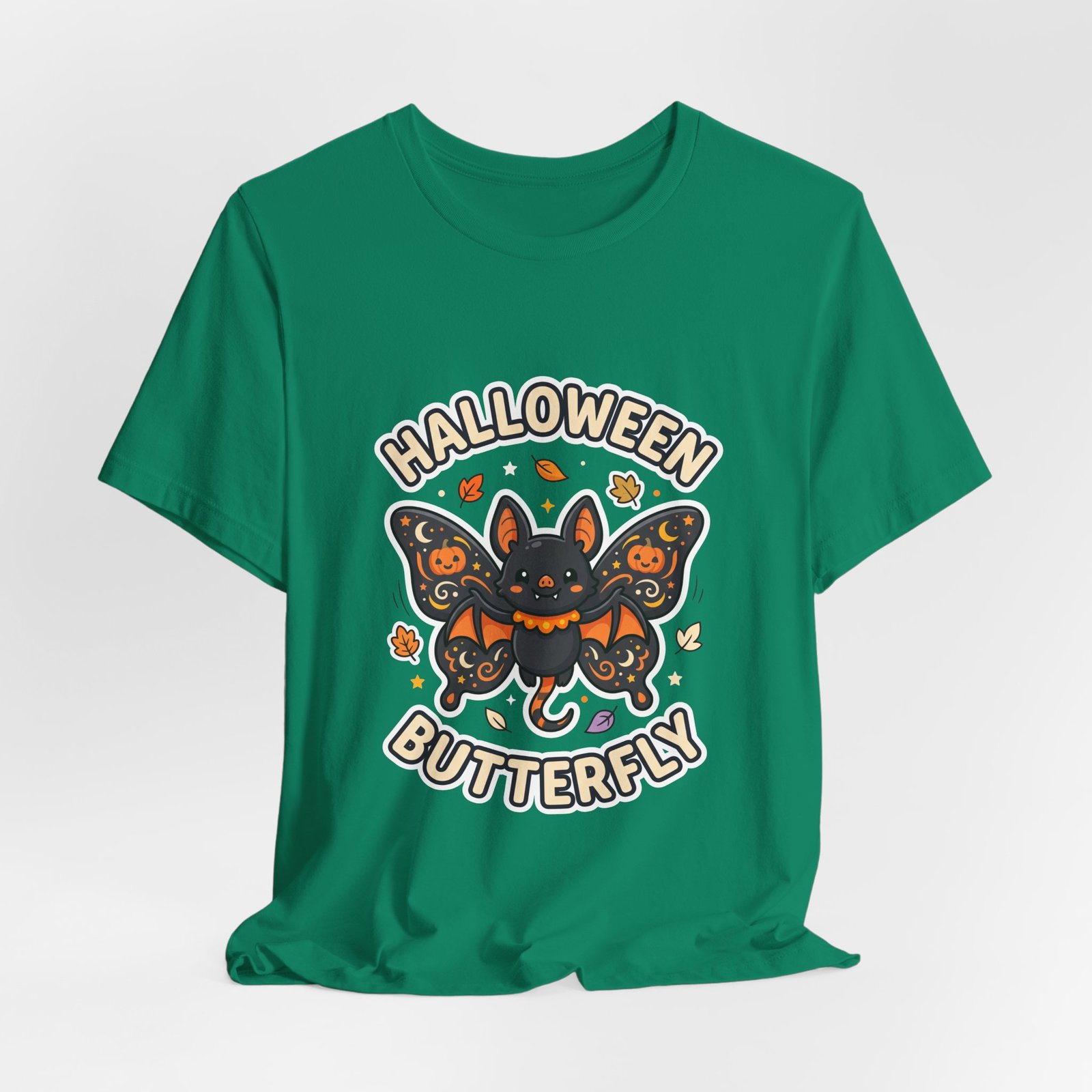 Cute Spooky Halloween Butterfly Bat Graphic Tee - Image 28