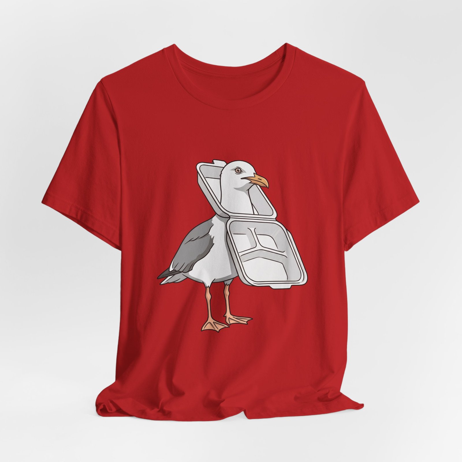 Funny Seagull Ocean Litter Graphic Tee - Image 32