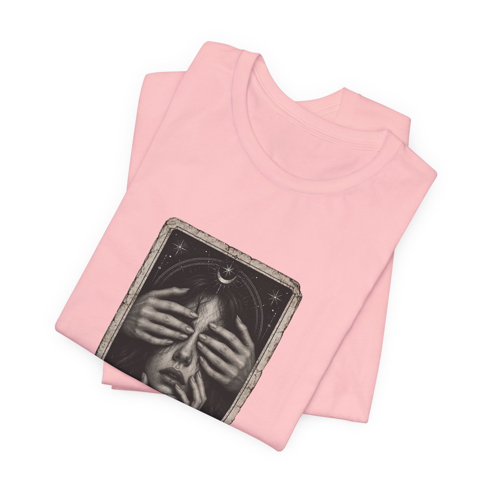 Overthinker Tarot Anxiety Mystic Card Graphic Tee - Image 43
