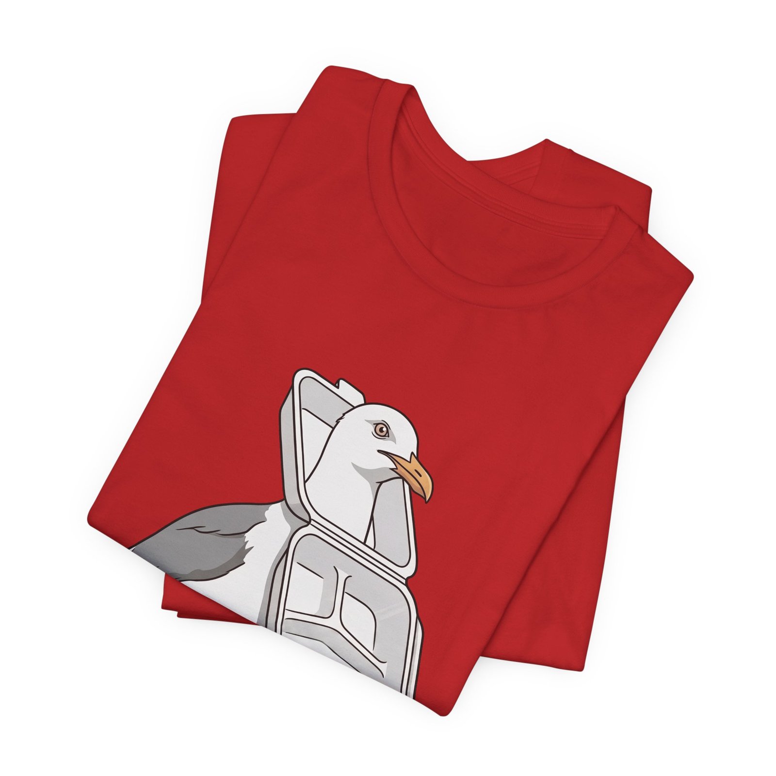 Funny Seagull Ocean Litter Graphic Tee - Image 31