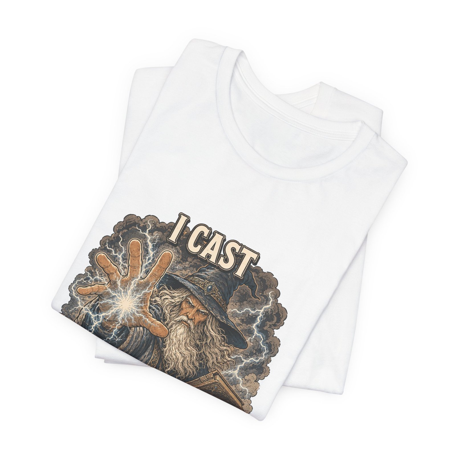 I Cast Random Act Of Kindness Wizard Magic Spell Tee - Image 3