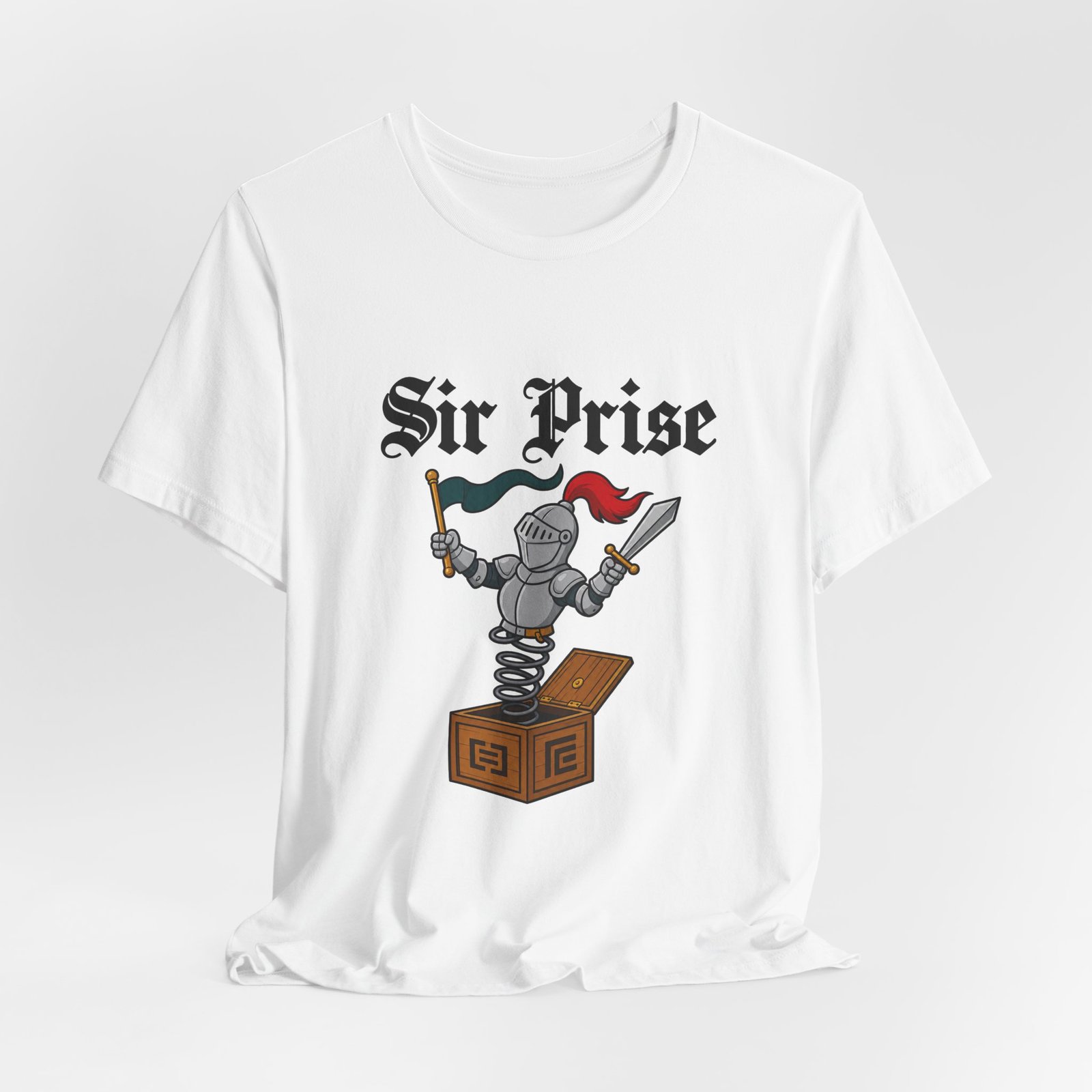 Sir Prise Medieval Knight Pun Graphic Tee - Image 4