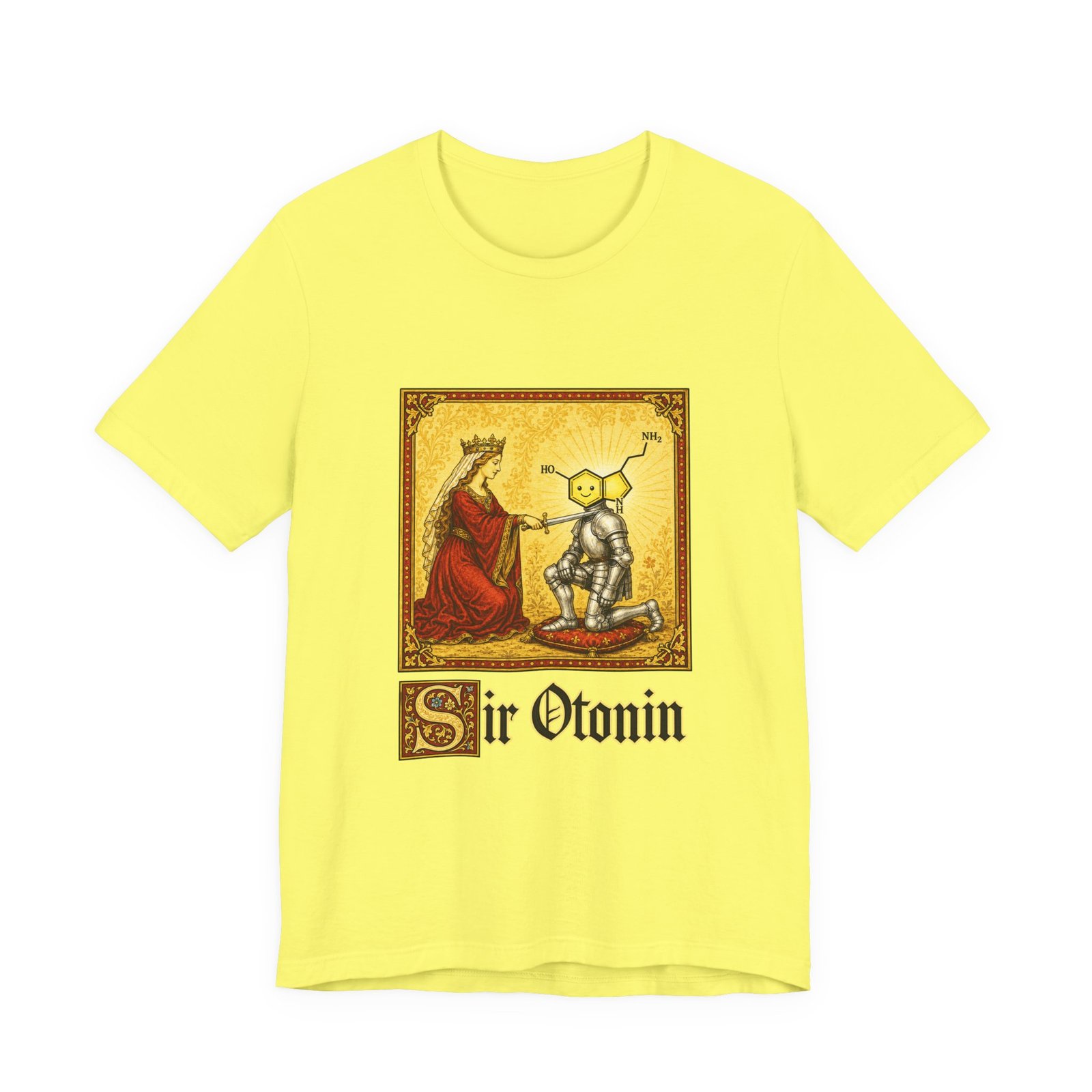 Sir Otonin Serotonin Knight Medieval Pun Graphic Top - Image 17