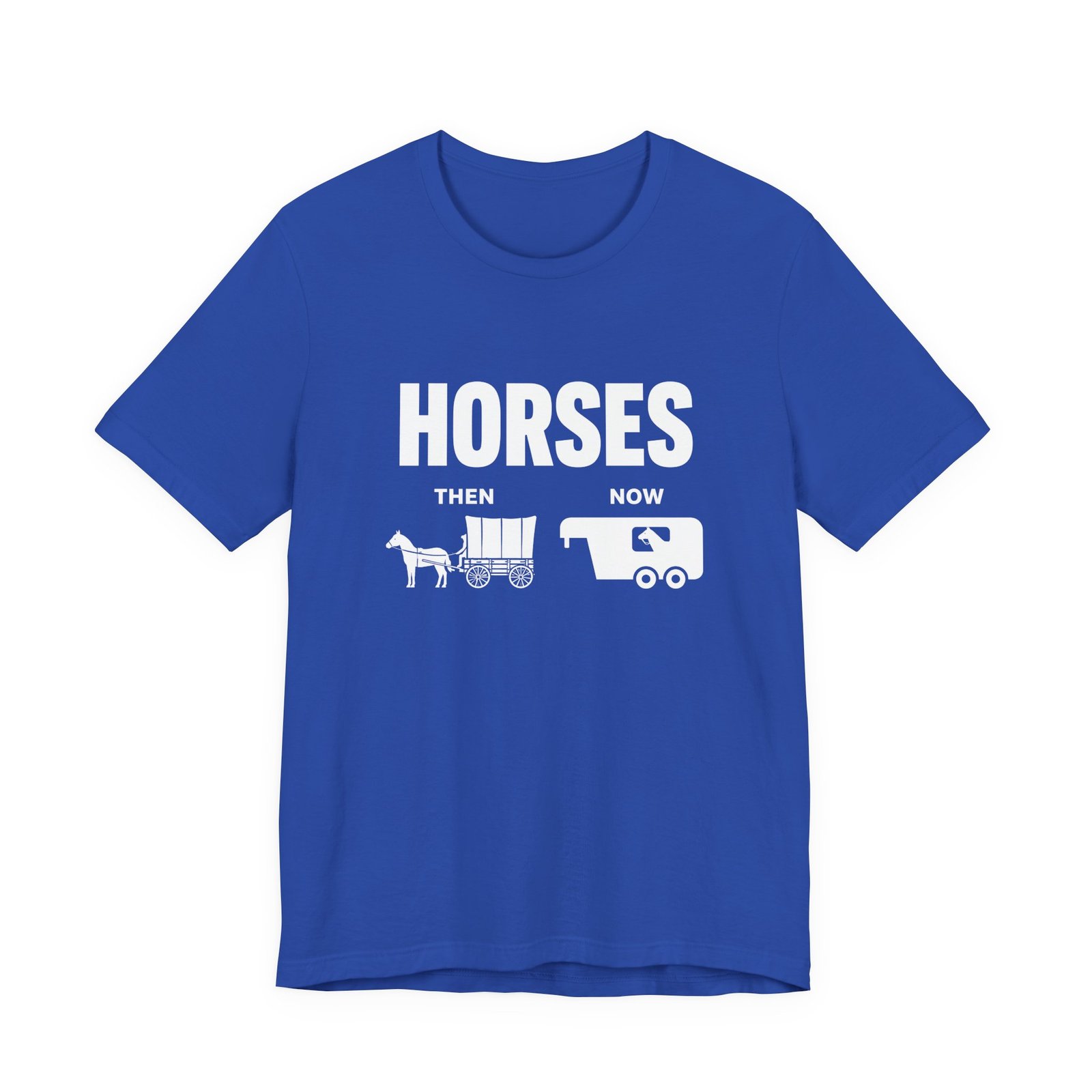 Horses Then and Now Funny Equestrian Graphic Tee - Image 17