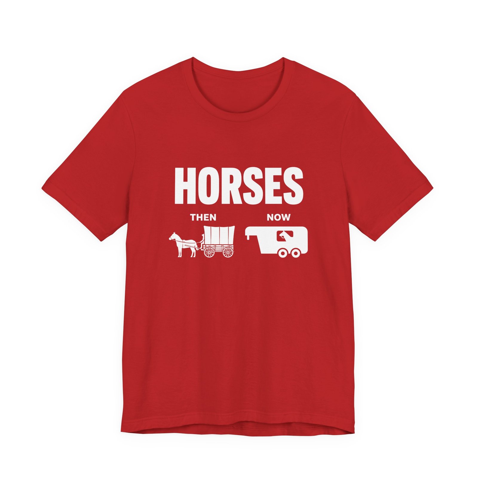 Horses Then and Now Funny Equestrian Graphic Tee - Image 29