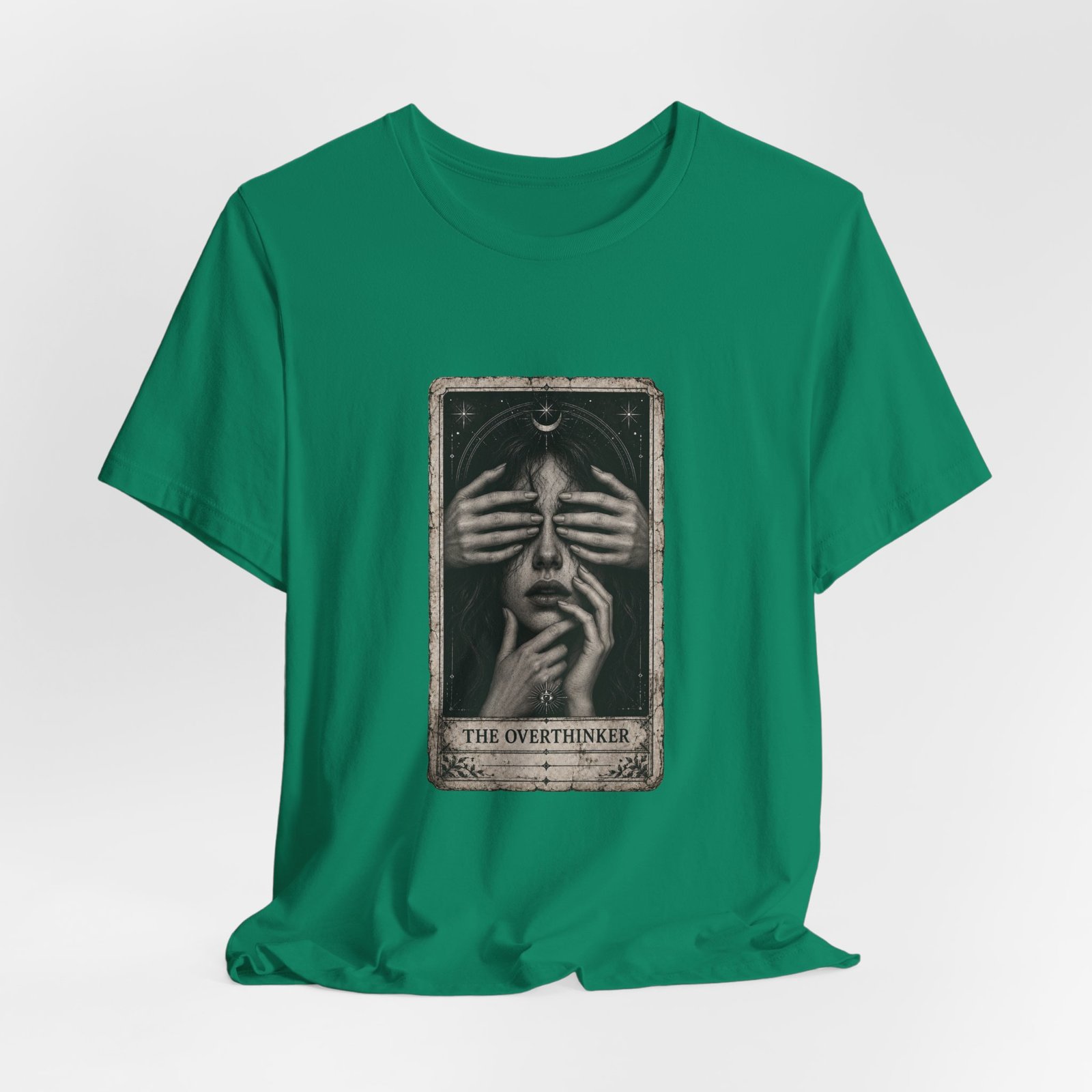 Overthinker Tarot Anxiety Mystic Card Graphic Tee - Image 28